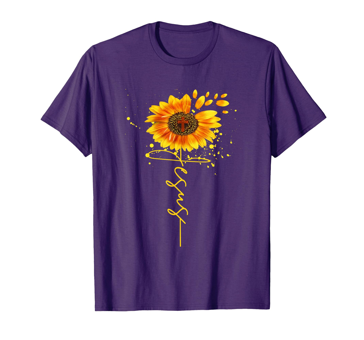 Jesus Sunflower Spiritual Christian Faith Religious Mom T-Shirt