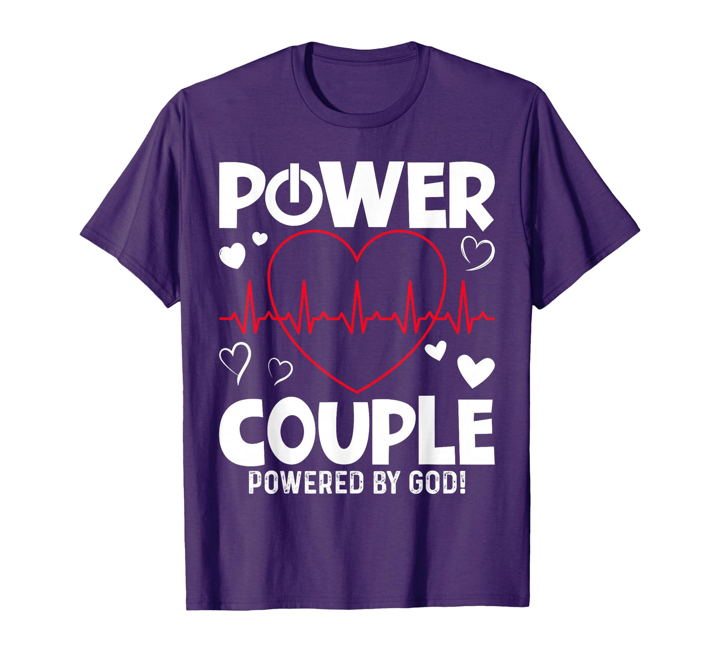 Power Couple Christian Couples Matching Valentines Day T-Shirt