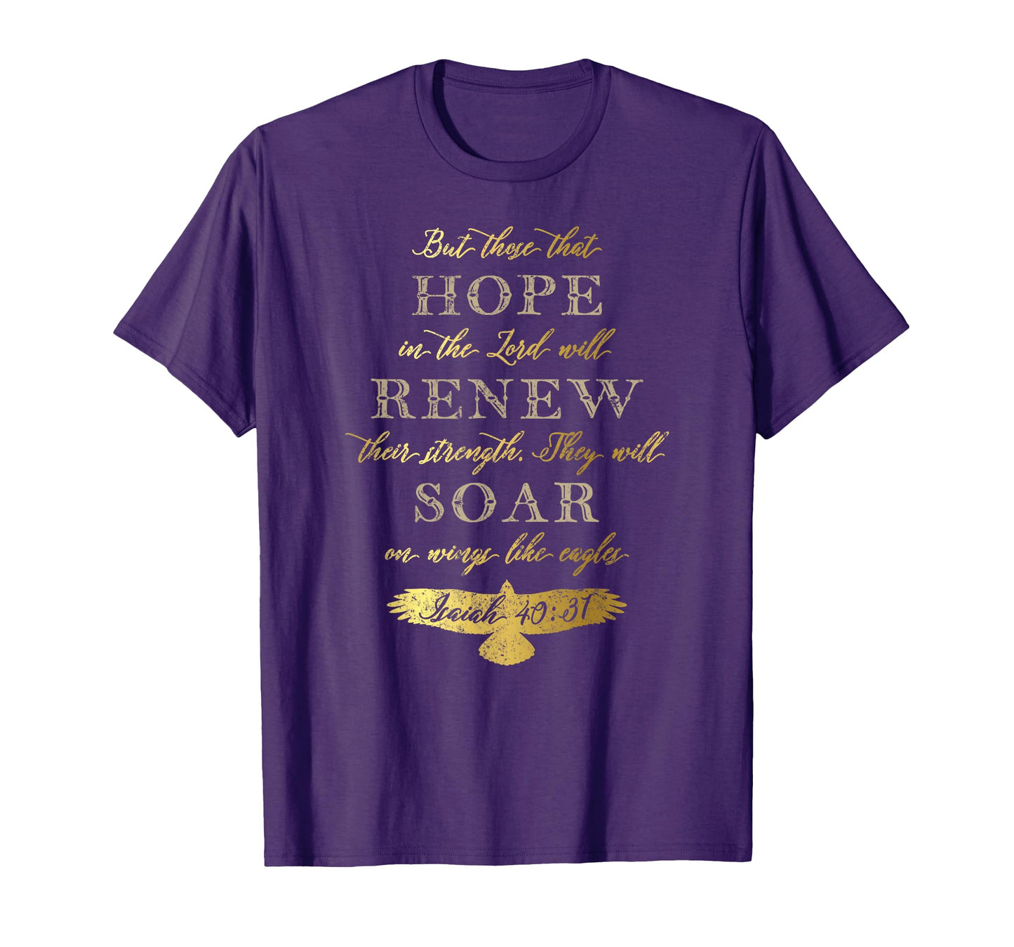 Wings Like Eagles Isaiah 40 31 Christian Bible Verse T-Shirt