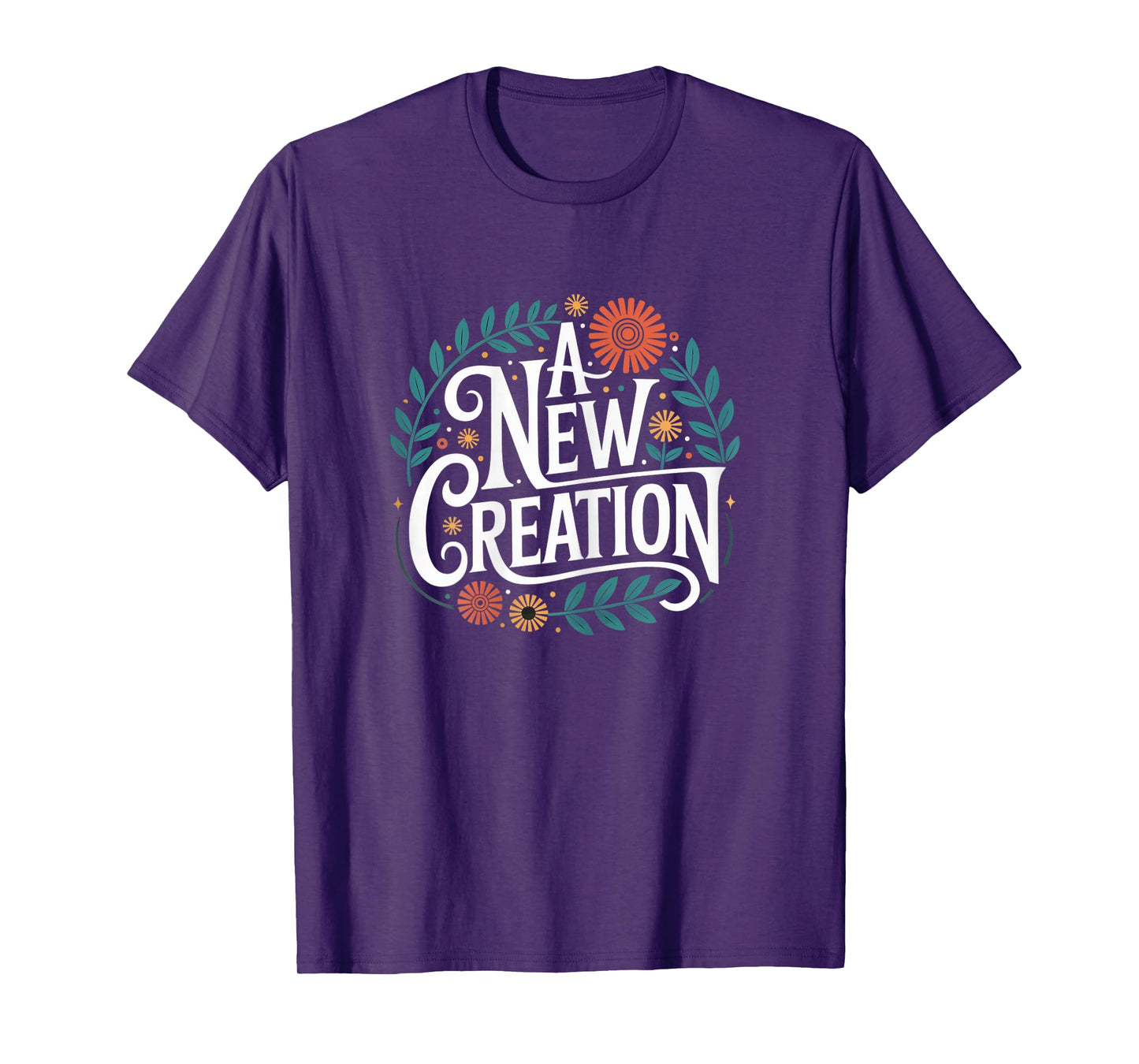 A New Creation Boho Floral Faith Christian T-Shirt
