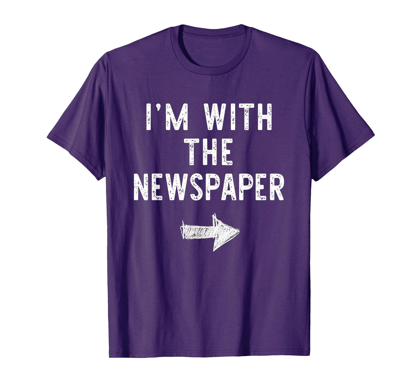 I'm With The Newspaper Costume Halloween Matching News-Paper T-Shirt