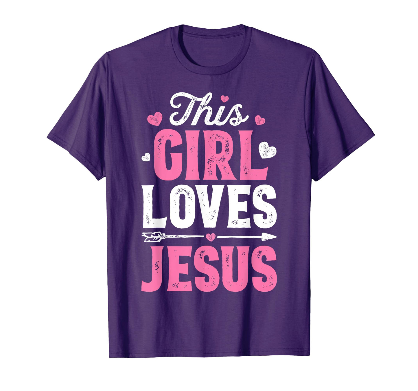 This Girl Loves Jesus Funny Christian Faith Religious Women T-Shirt