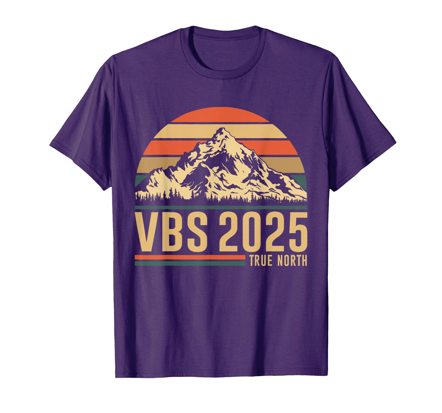 Retro VBS 2025 True North Christian Jesus Summer Camp Hiking T-Shirt