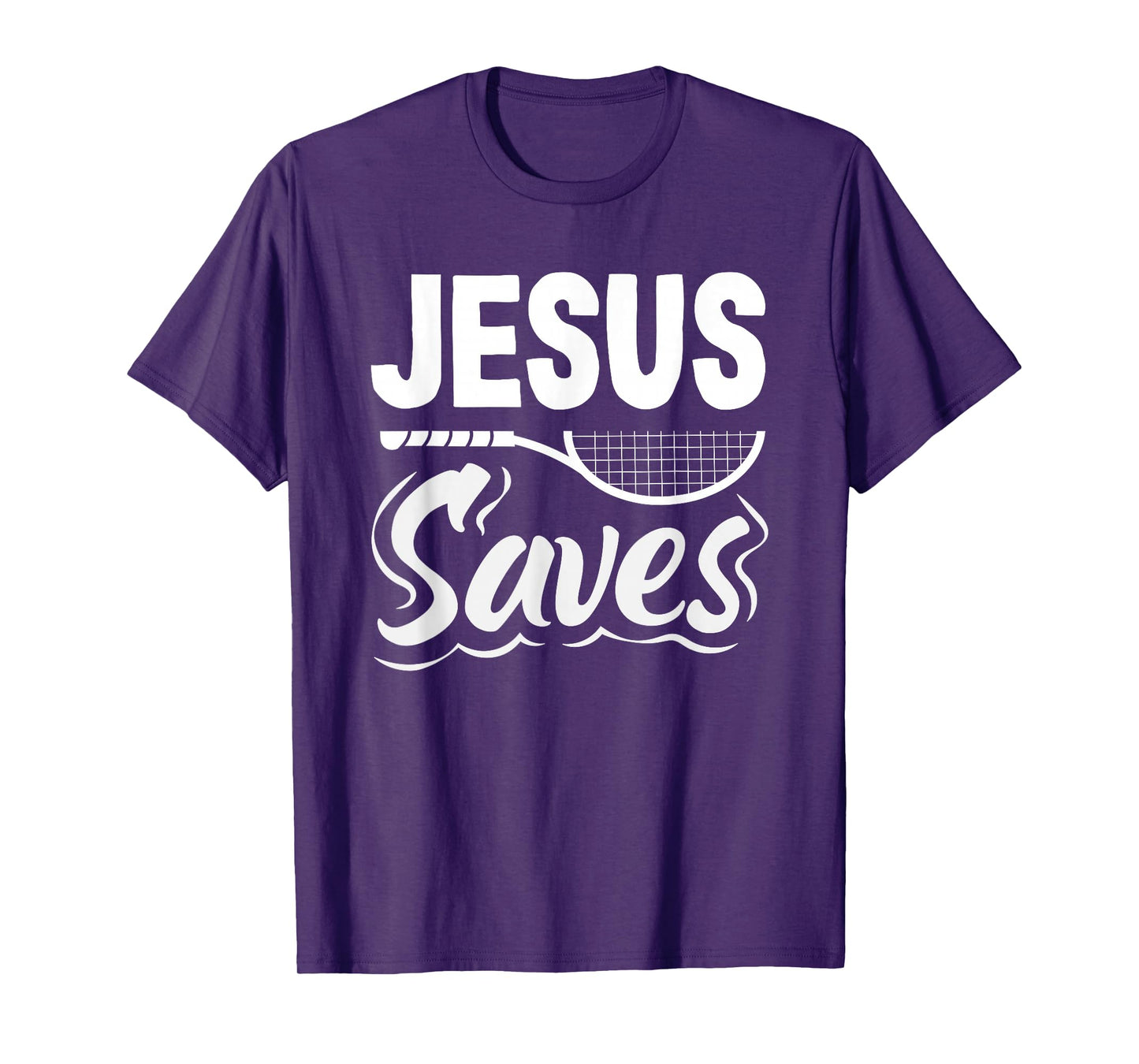 Jesus Saves Tennis Player Faith Sport T-Shirt