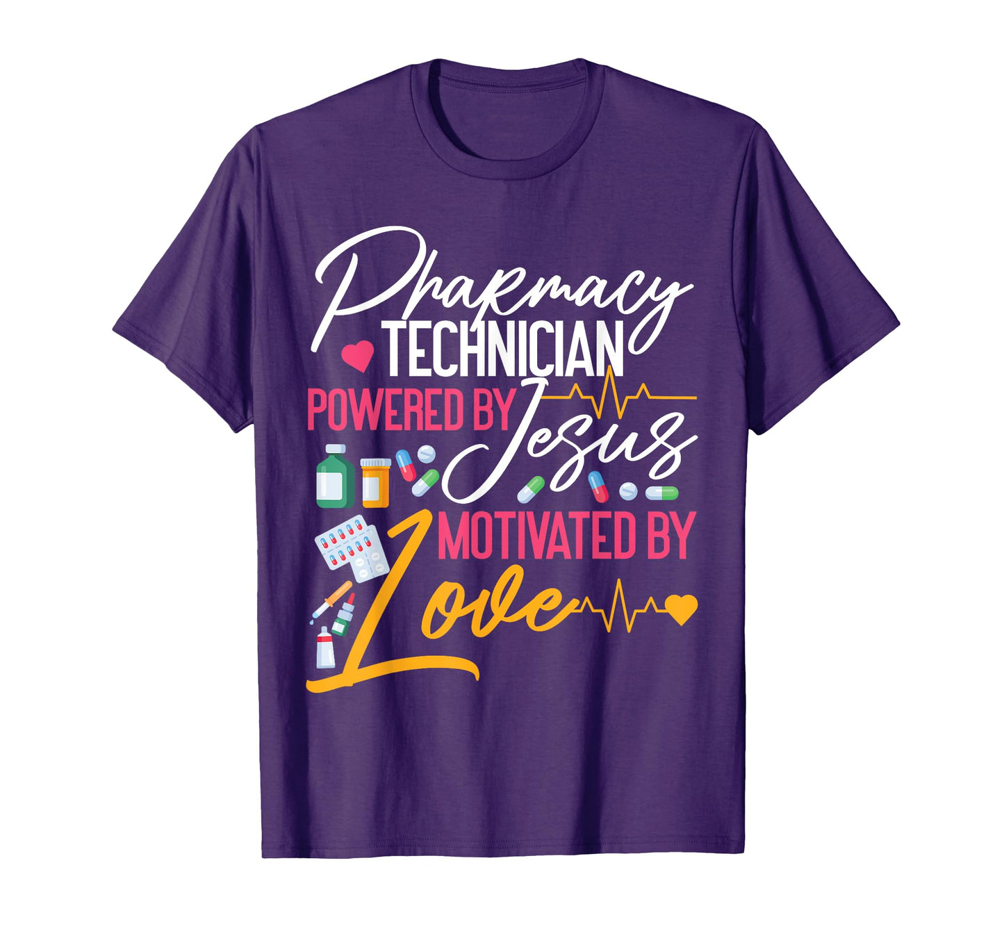Pharmacy Tech Technician Pharmacist Student Jesus Faith T-Shirt