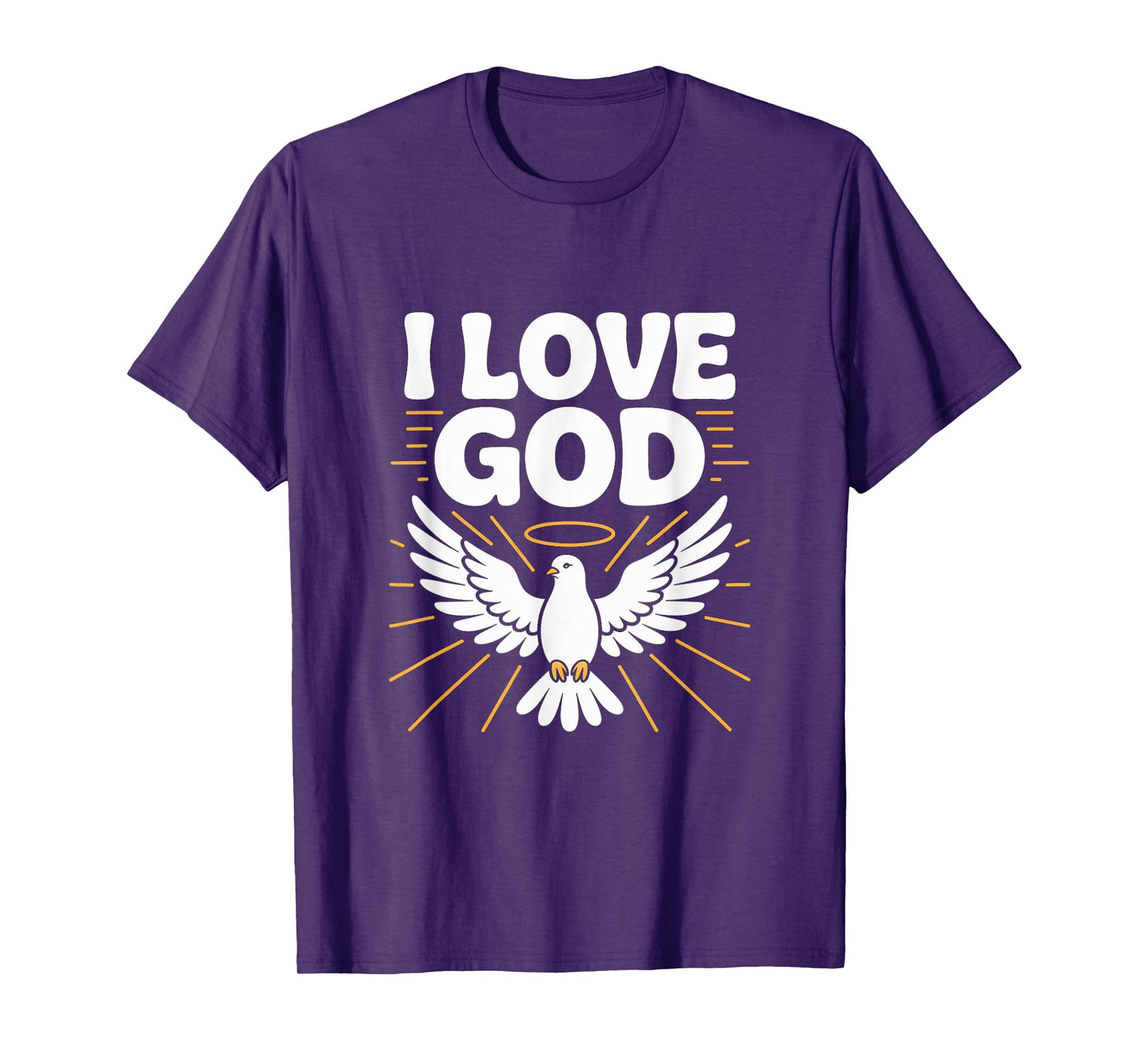 I Love God Dove Symbol Spiritual Faith Message T-Shirt