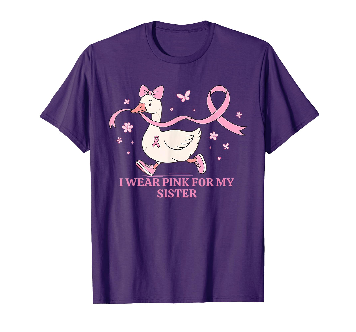 I Wear Pink for My Mom Breast Cancer Support Squad Kid Women T-Shirt