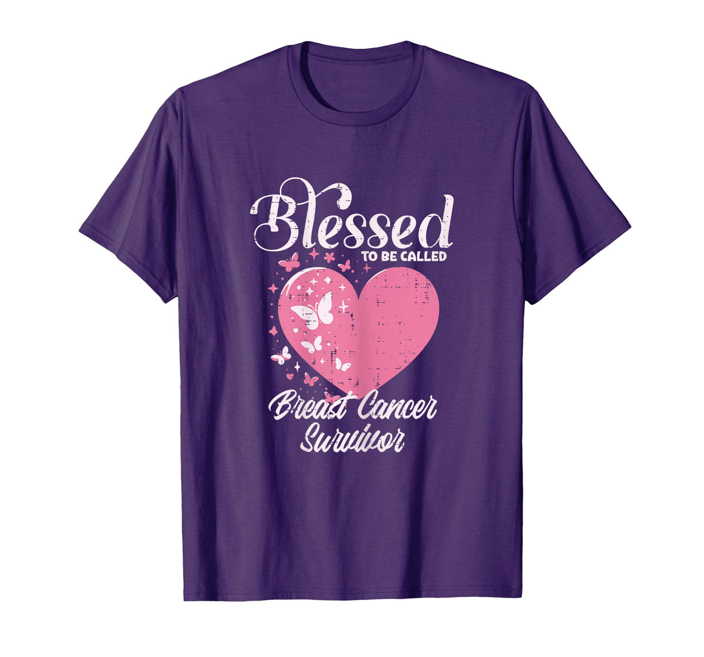 Blessed Breast Cancer Survivor Awareness Christian Women T-Shirt
