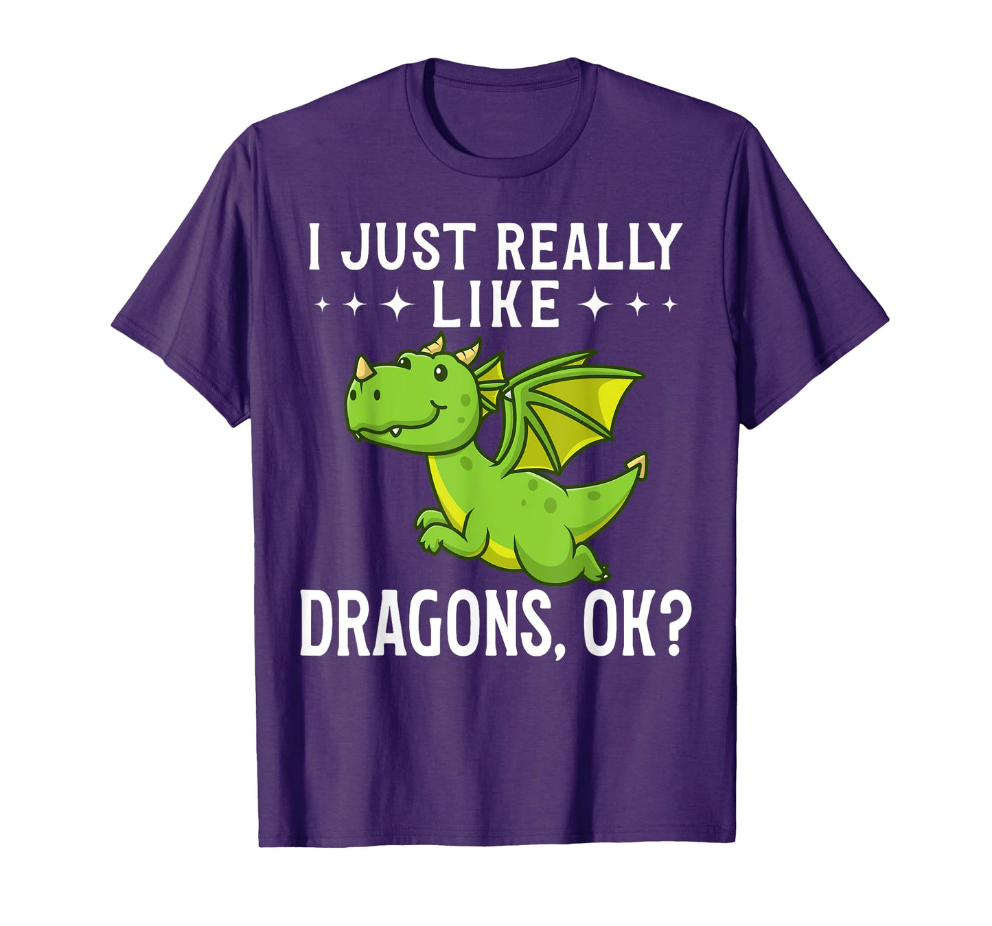 Funny Dragon Quote I Just Really Like Dragons Ok T-Shirt