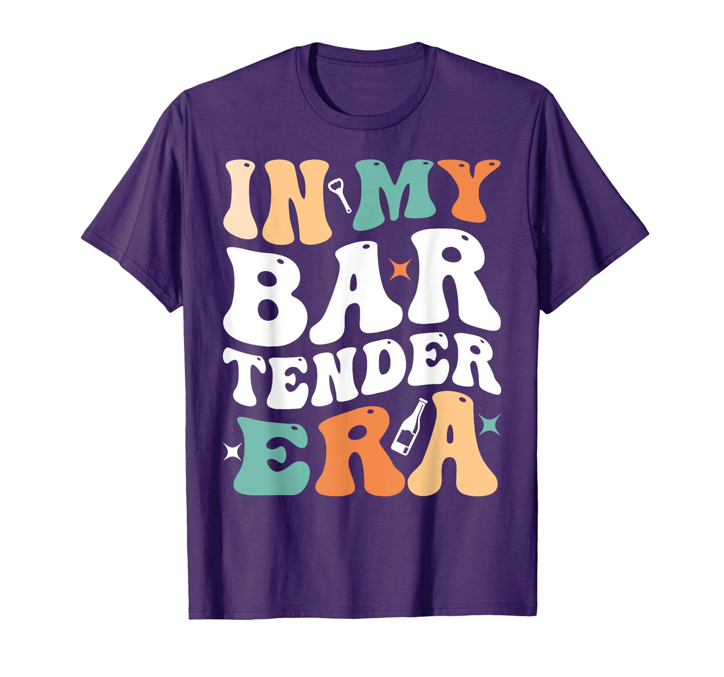 In My Bartender Era Funny Groovy Retro Bartender T-Shirt