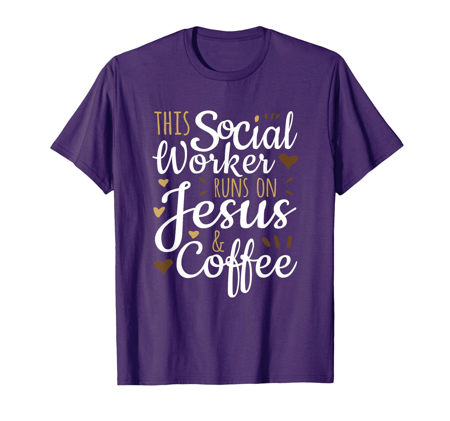 This Social Worker Runs on Jesus & Coffee, Social Worker T-Shirt