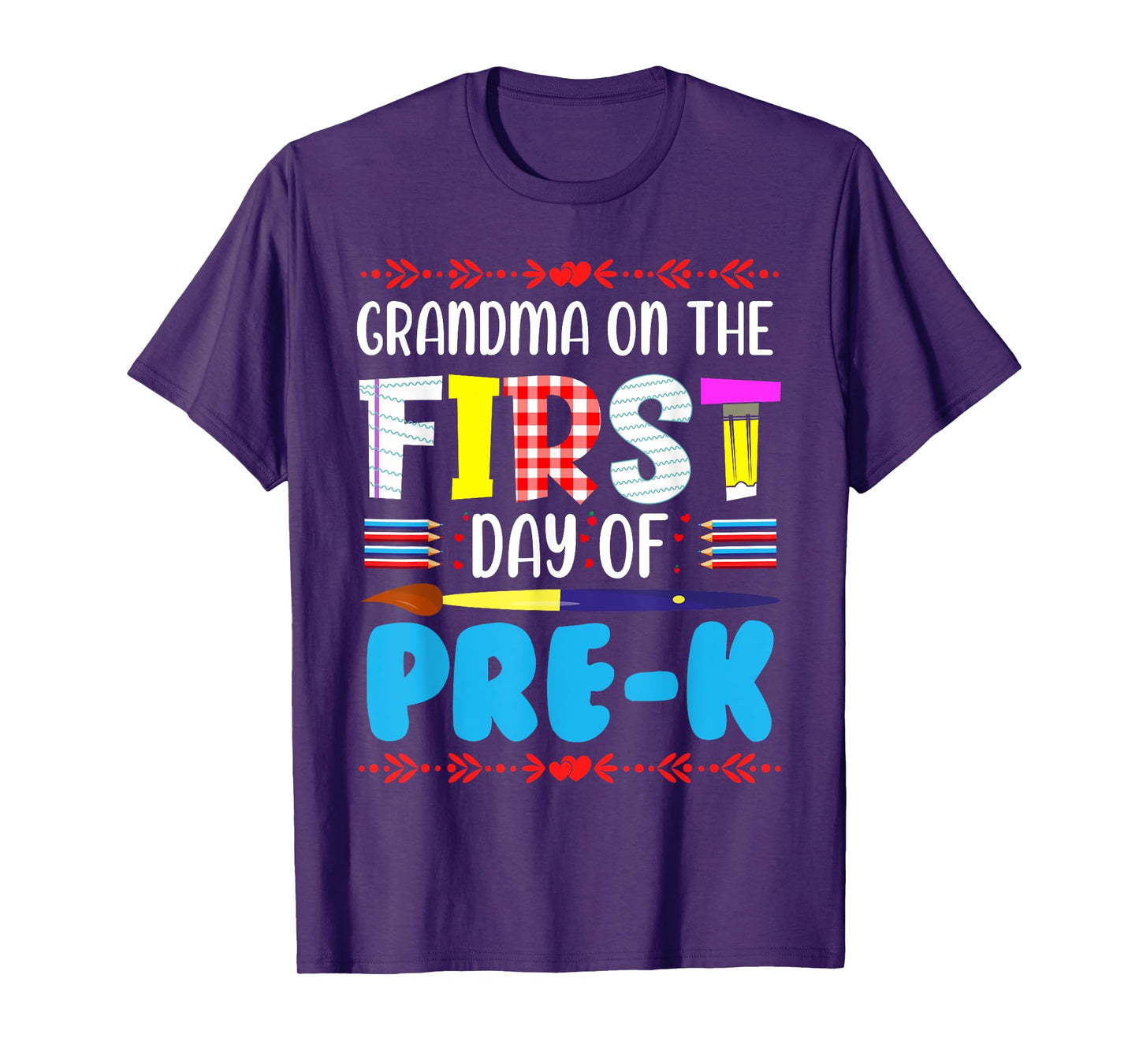 Grandma On The First Day Of Pre-k Funny Back To School T-Shirt