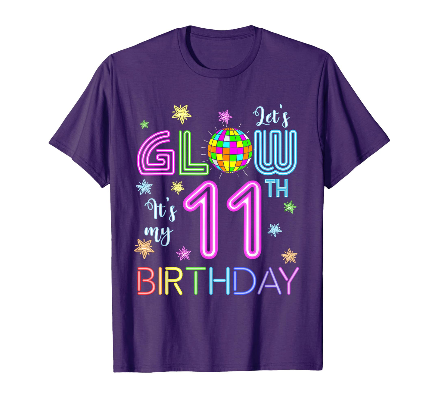 Lets Crazy It's My 11vth Birthday Glowing 80s 12 Year Old T-Shirt