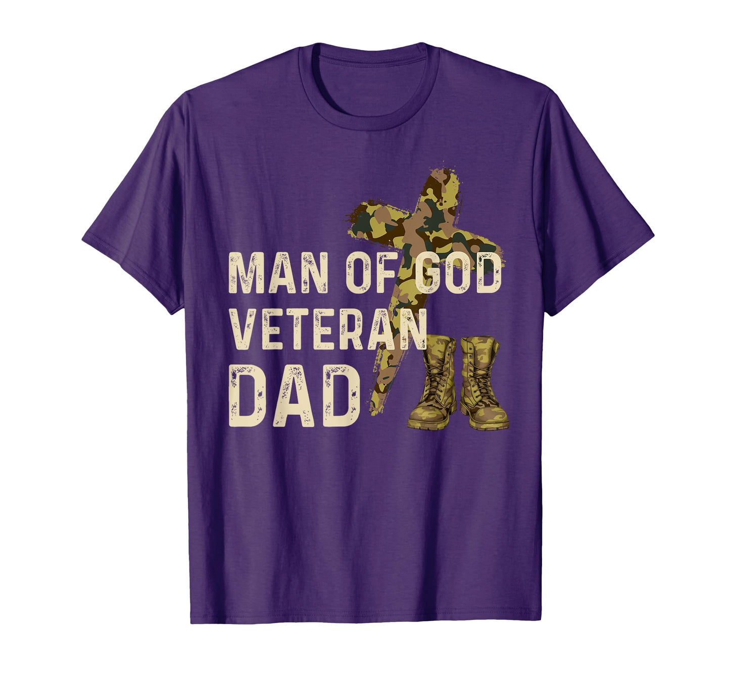 Man Of God Veteran Dad Christian Jesus Camouflage Army Camo T-Shirt
