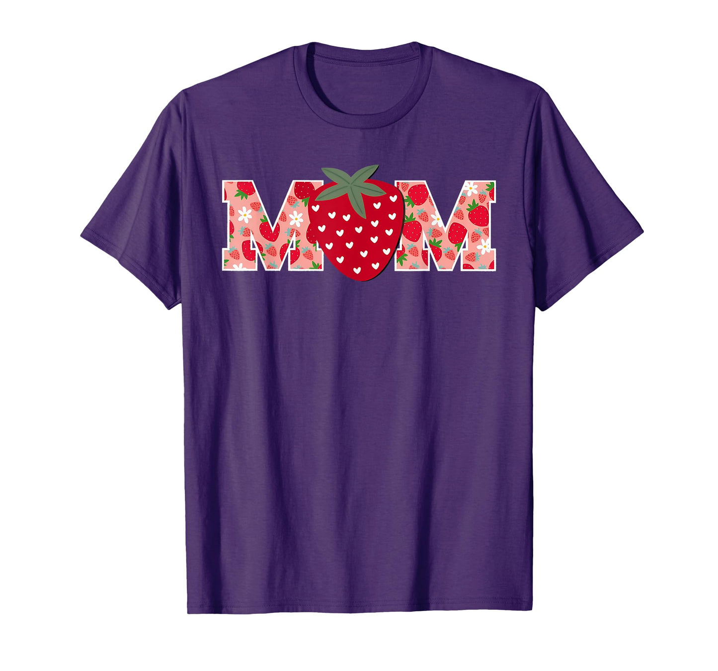 Mom Strawberry Happy Birthday Funny Strawberry Family Funny T-Shirt