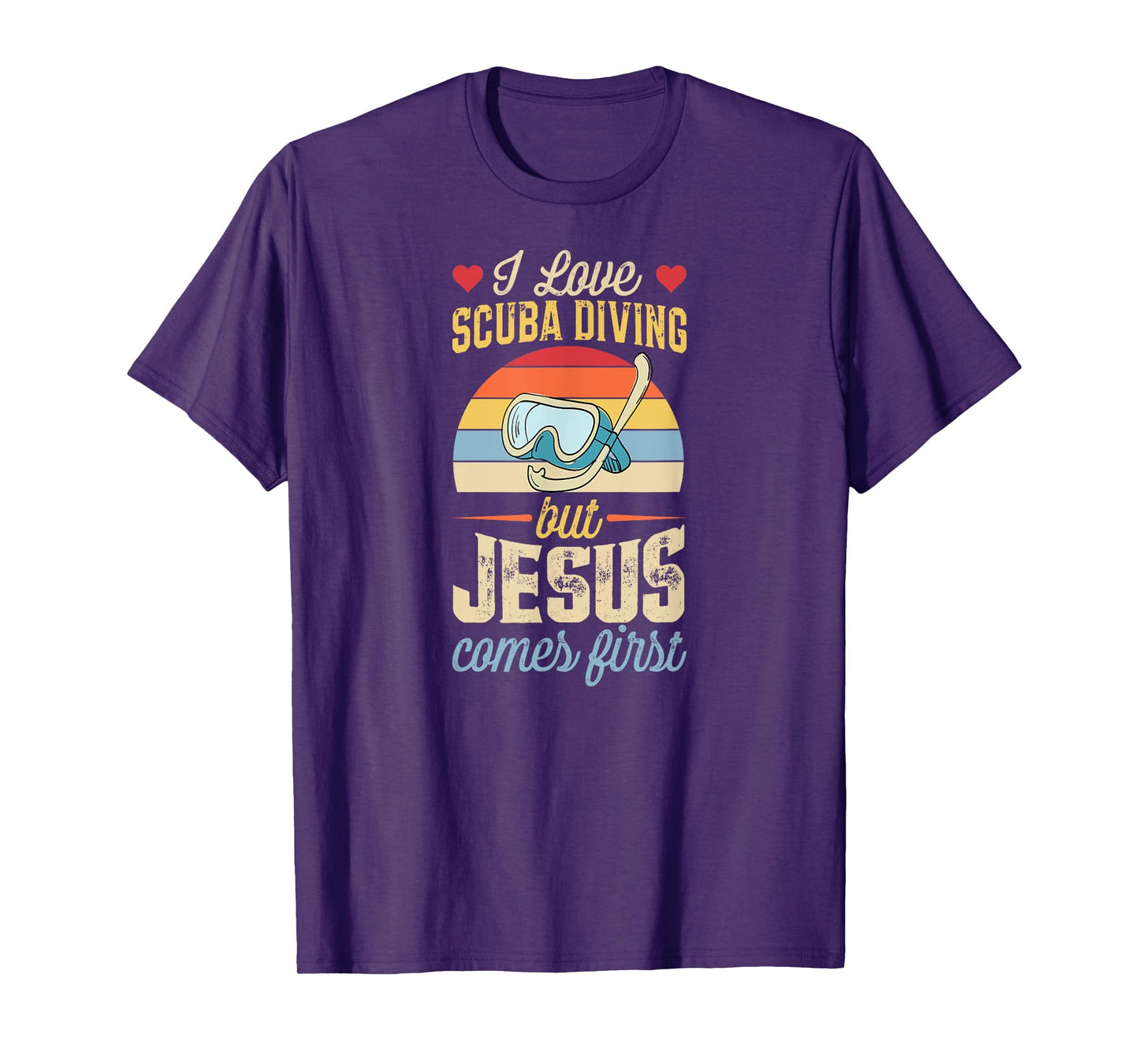 I Love Scuba Diving But Jesus Comes First Funny Christian T-Shirt