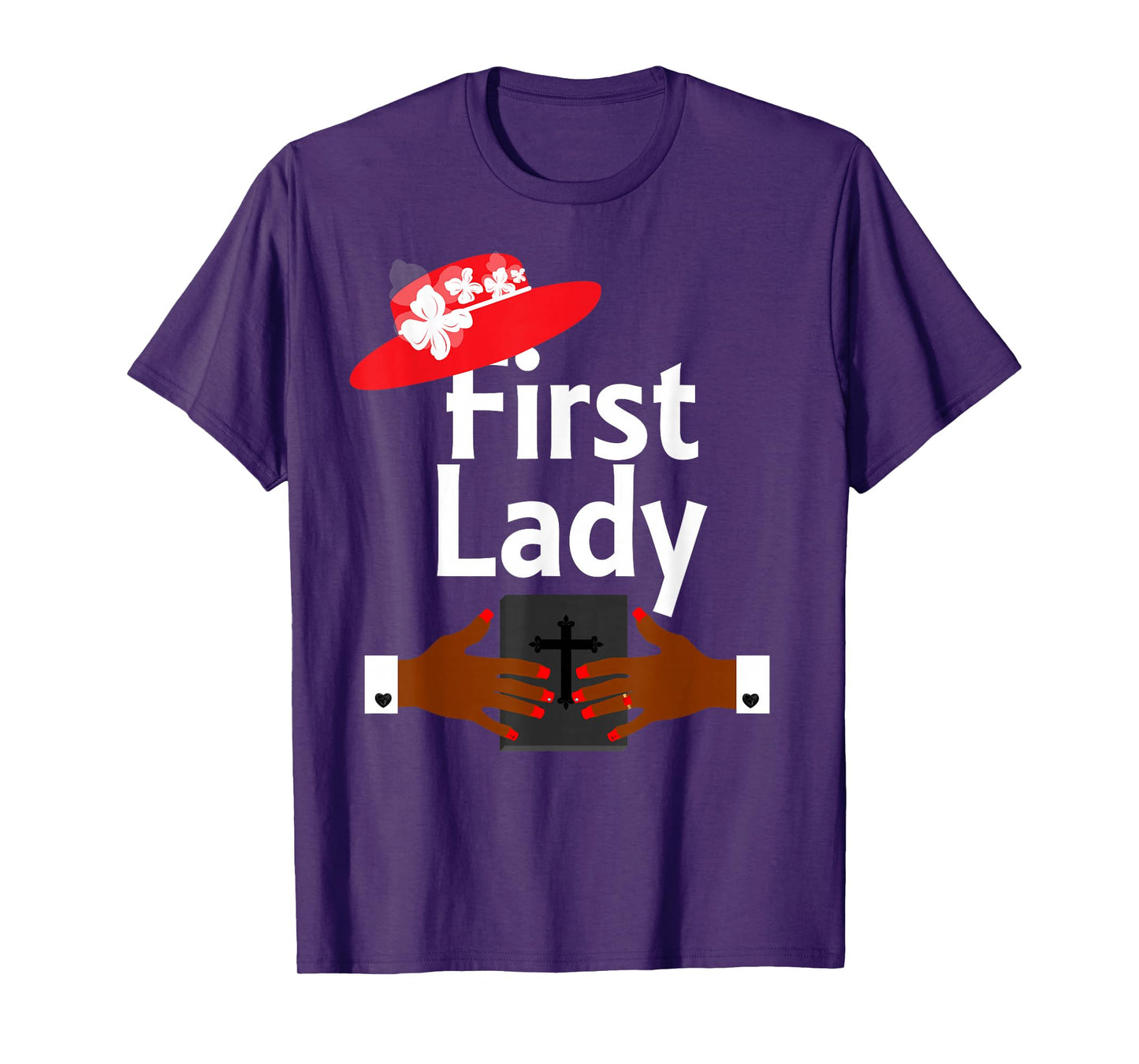 First Lady Pastor's Wife Christian Religious Red Hats T-Shirt