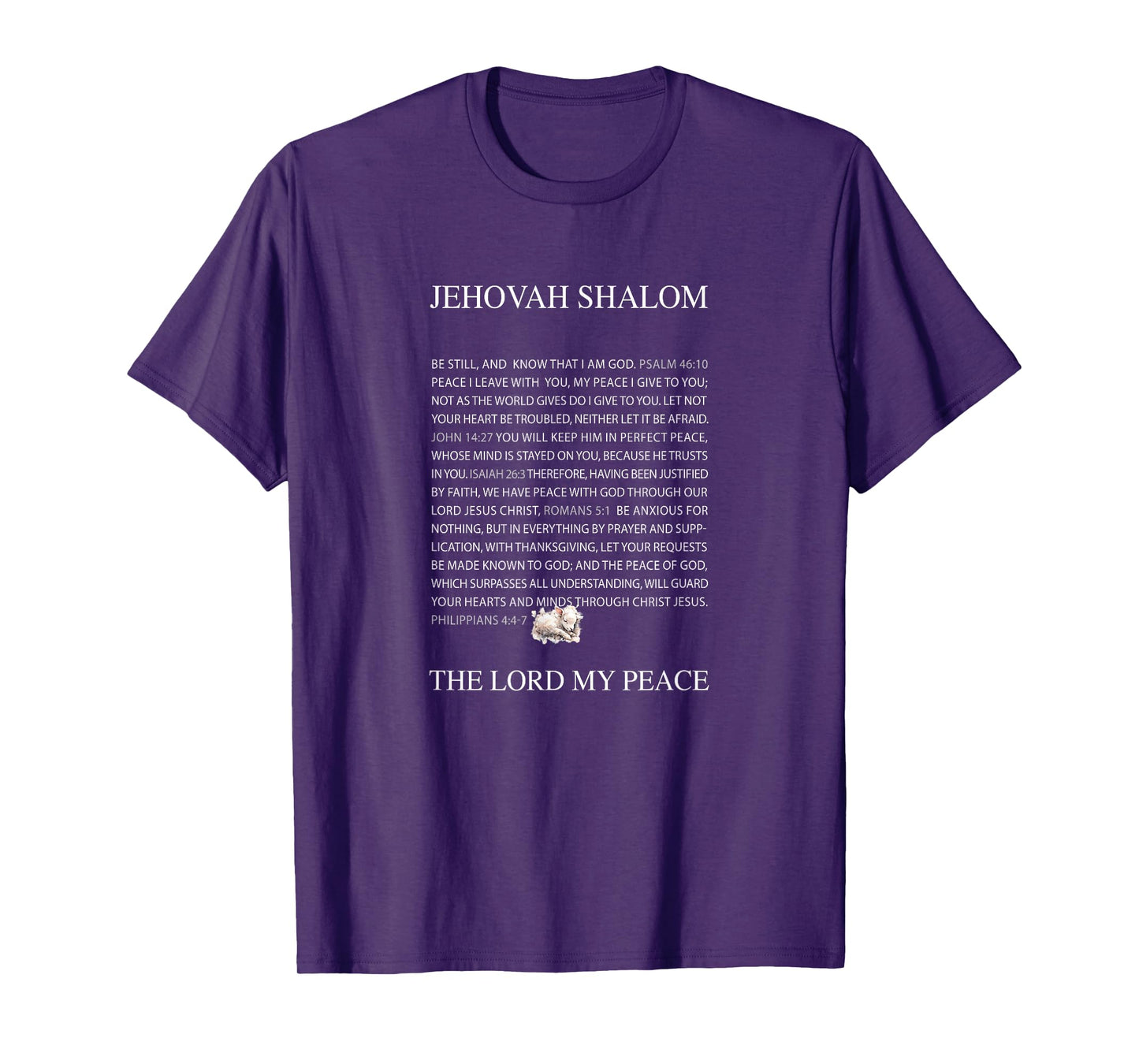 Jehovah Shalom, The Lord My Peace, Christian Bible Verse T-Shirt