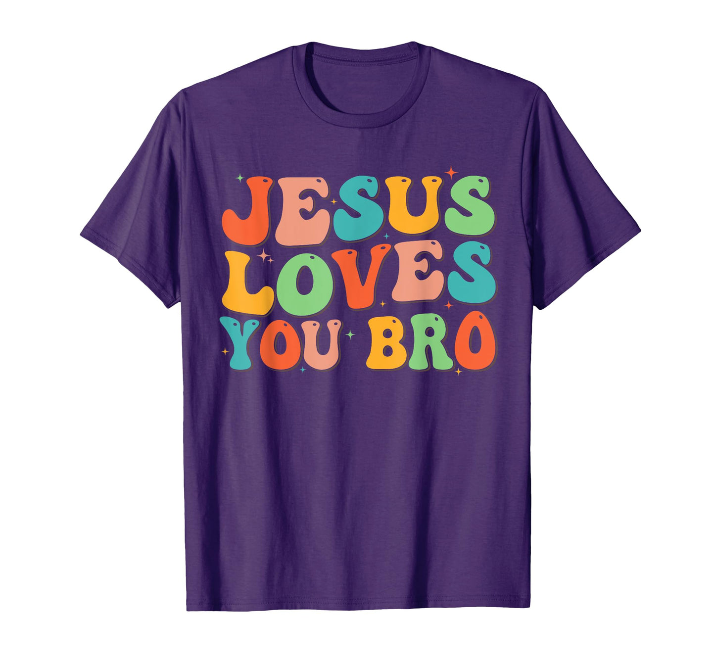 Groovy Jesus Loves You Bro Christian Men Boy Funny Toddler T-Shirt