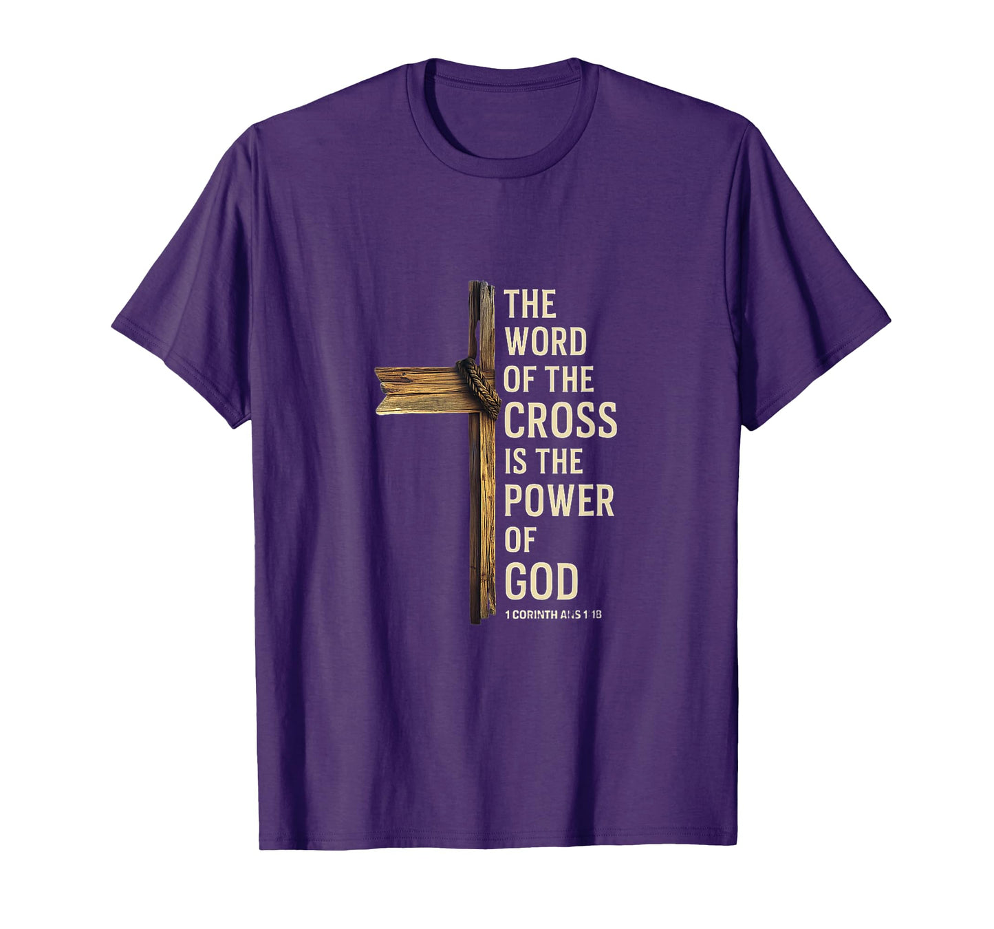 Cross Power of God Bible Verse Christian Inspiration T-Shirt
