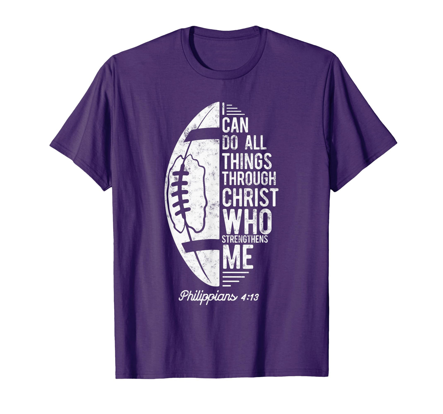 Christian Football I Can Do All Things Philippians 4 13 T-Shirt