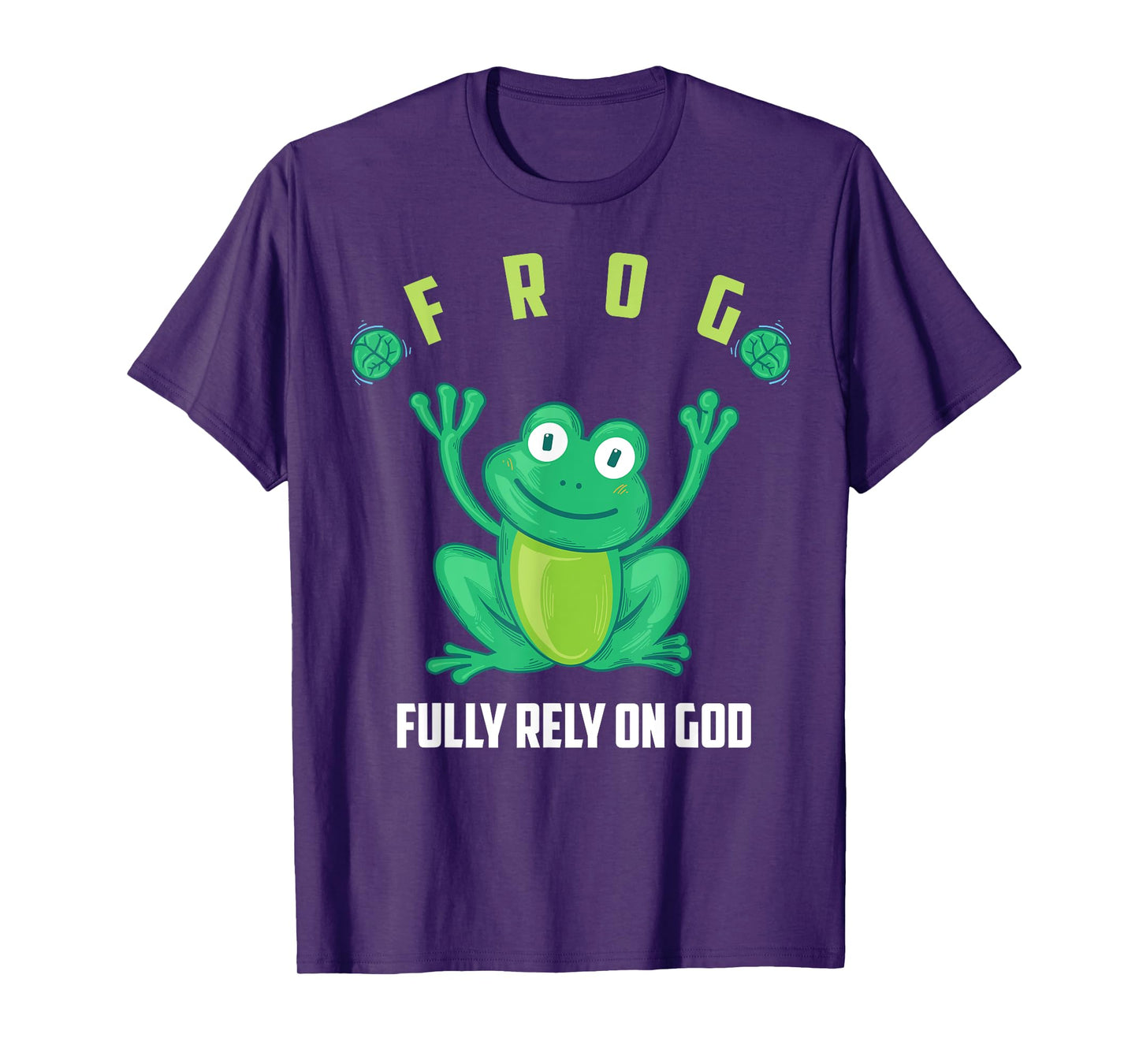 Frog Fully Rely On God Shirt | Cool Religious T-shirt Gift