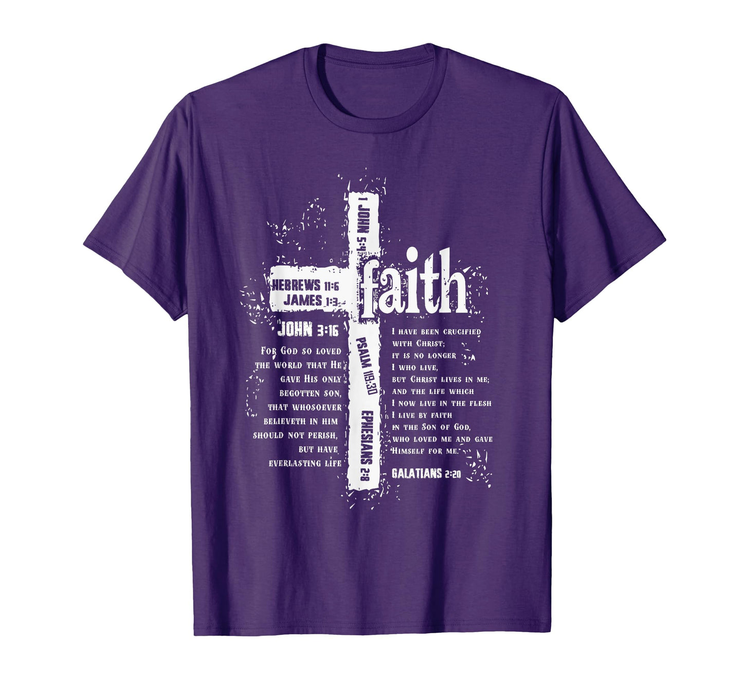 faith cross and bible verses T-Shirt