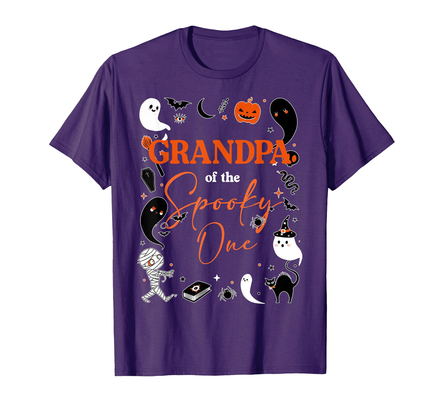 Grandpa of The Spooky One Girl First Birthday Pink Halloween T-Shirt