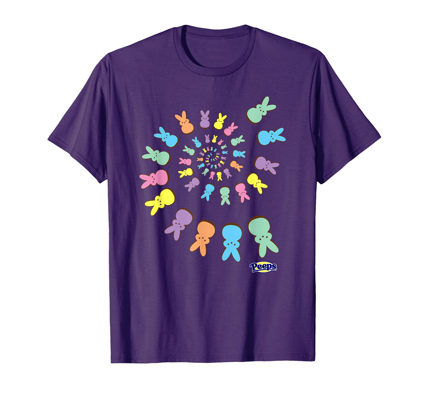 Peeps Easter Colorful Spiral Of Sugary Bunnies T-Shirt