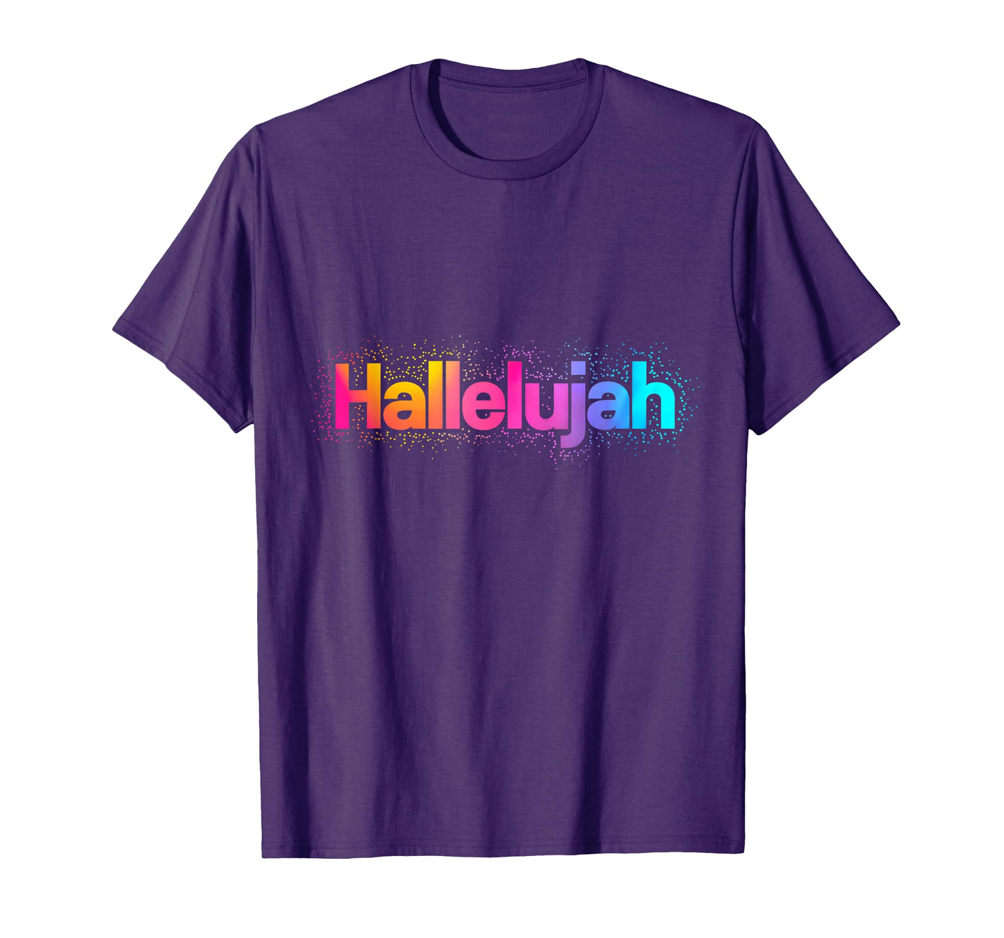 Hallelujah Colorful Praise Worship Christian Gospel Faith T-Shirt