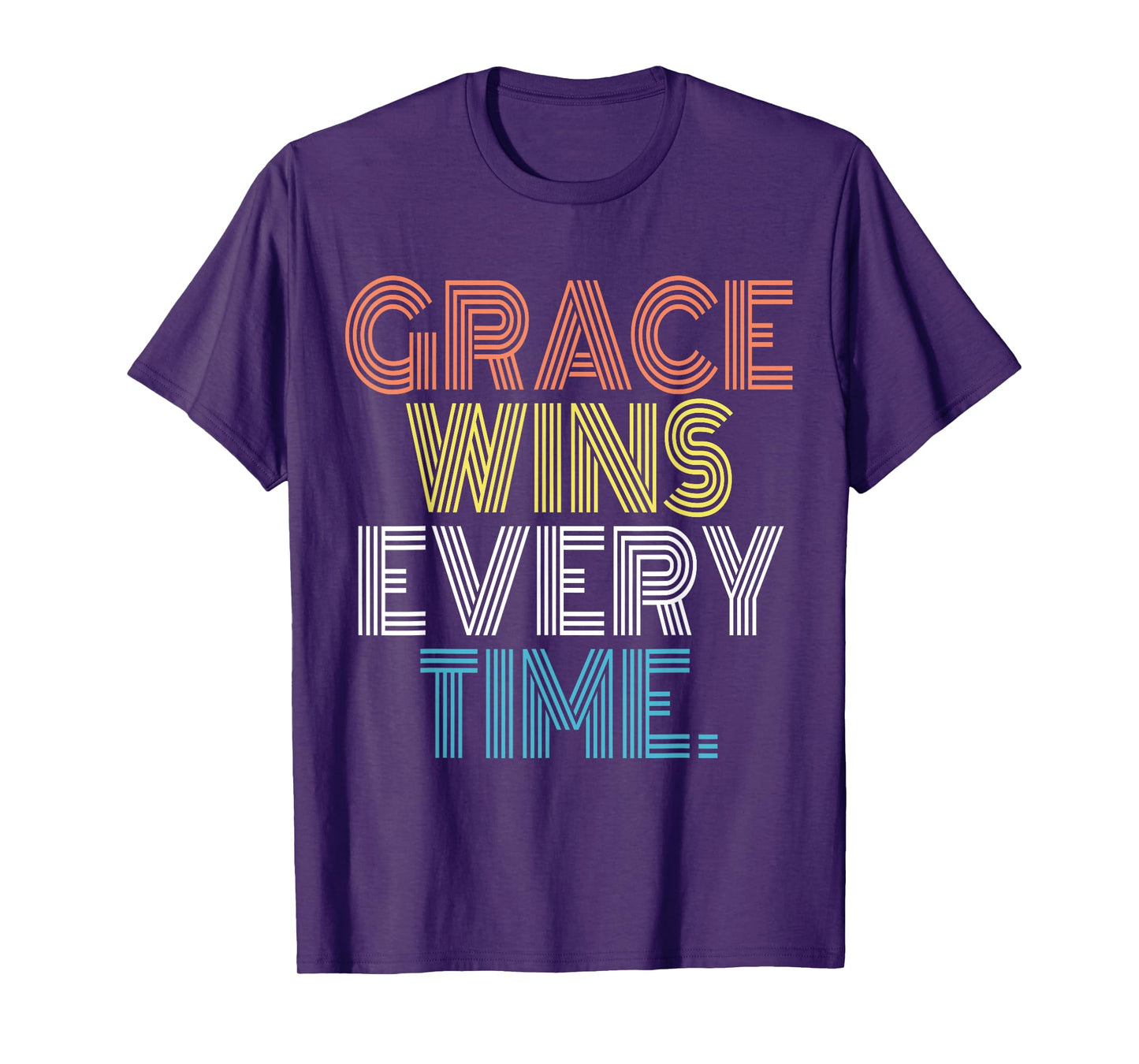 Grace Wins Every Time Retro Vintage T-Shirt