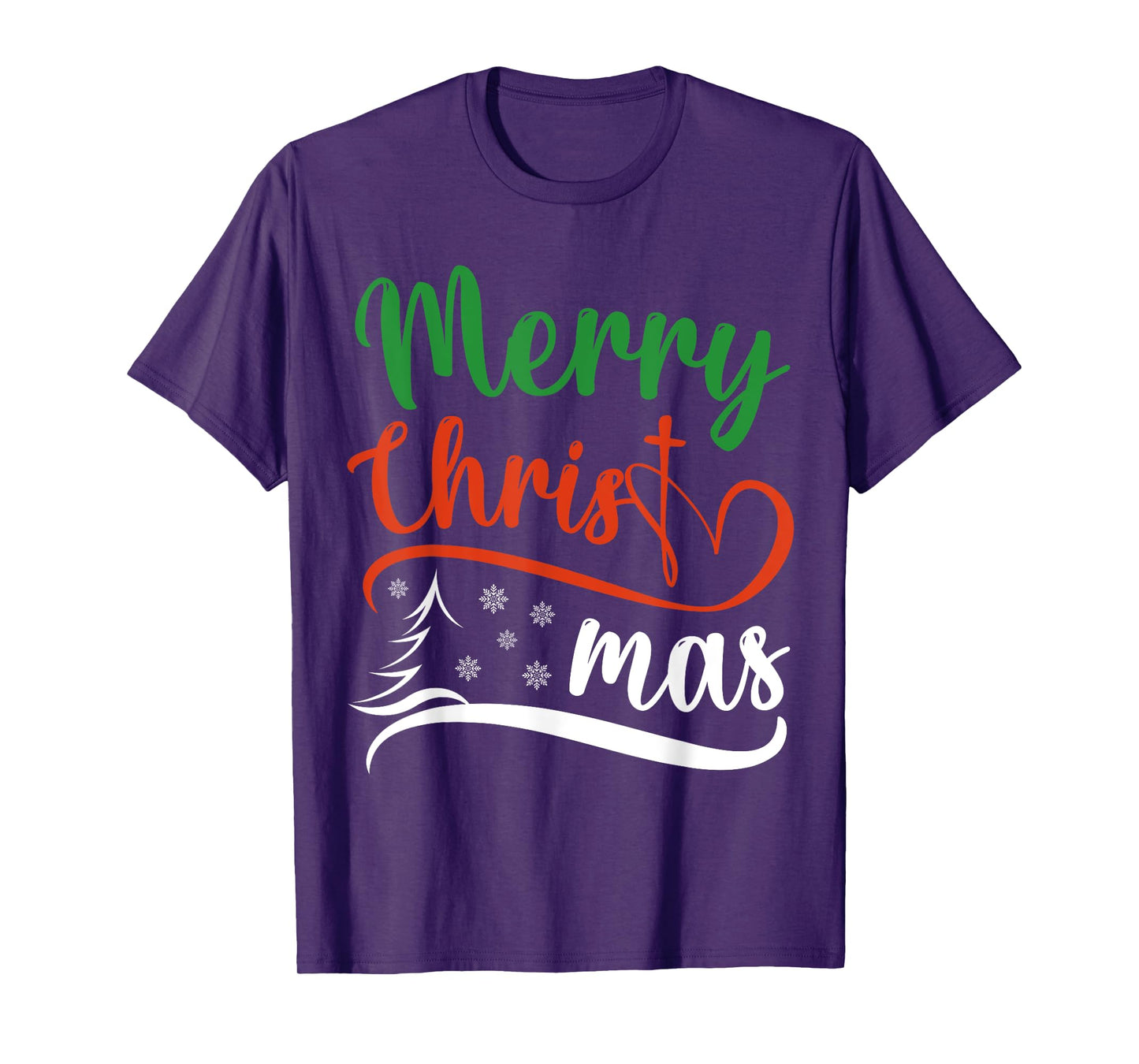 Merry Christ Mas Christian Christmas Jesus Christmas Family T-Shirt