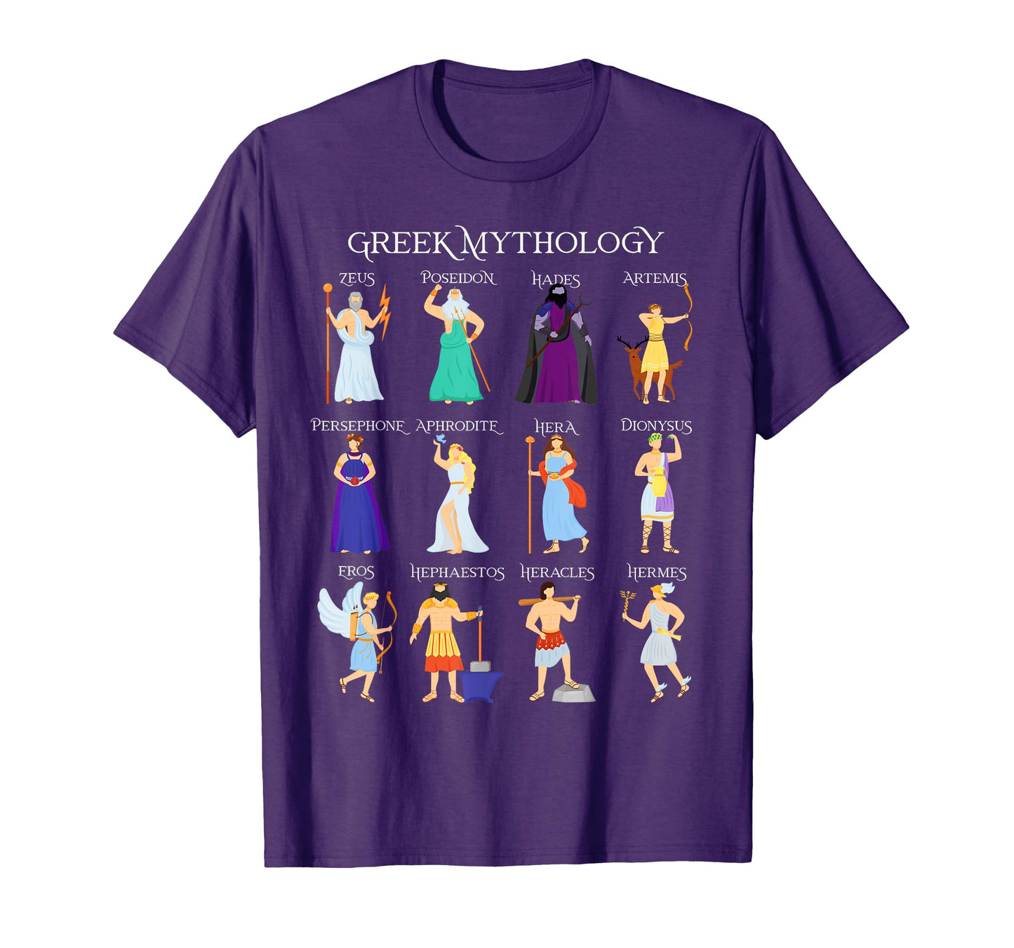 Greek Mythology Gods and Goddesses Greece Ancient Literature T-Shirt