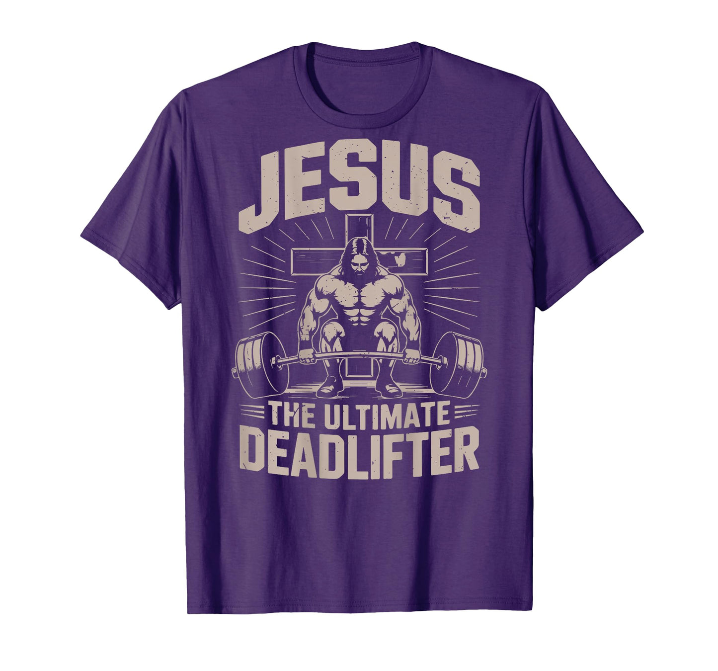 Funny Christian Gym Jesus The Ultimate Deadlifter Workout T-Shirt