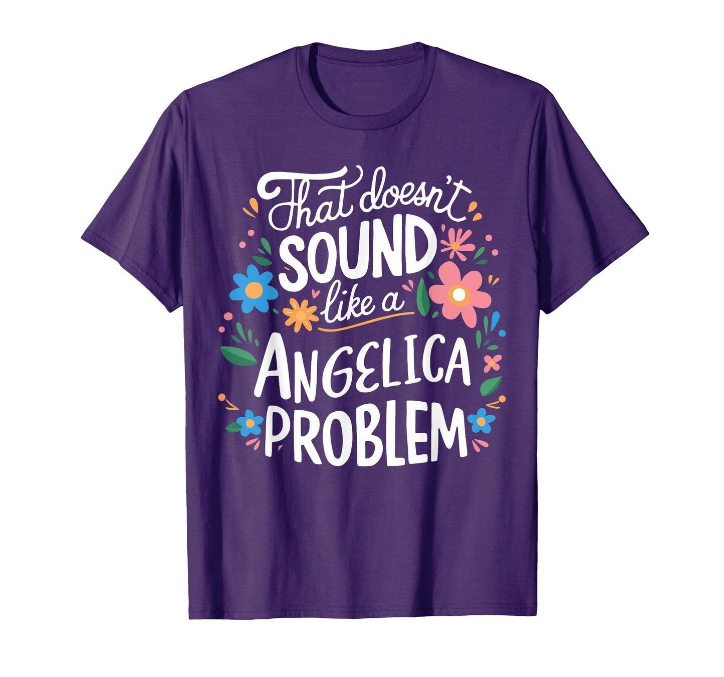 Angelica Personalized Cute Flower Girls Angelica Name T-Shirt
