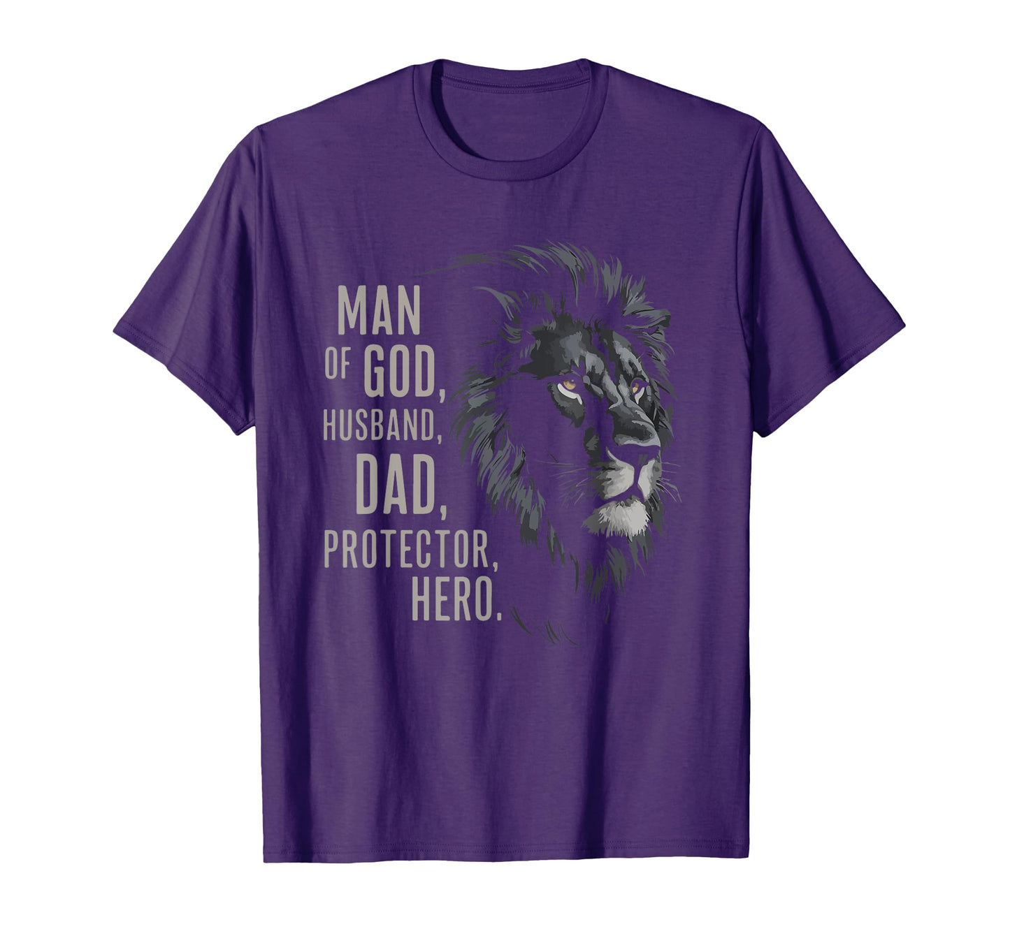 Man Of God Husband Dad Protector Hero Dad Christian T-Shirt