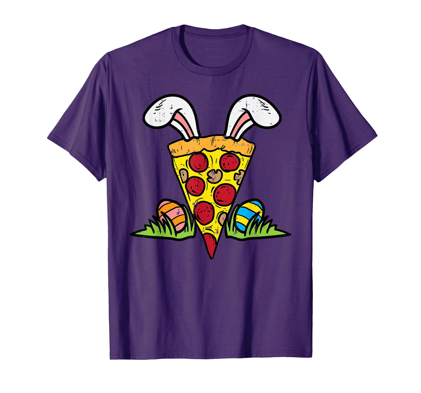 Easter Pizza Slice Bunny Ears Funny Snack Food Lover Foodie T-Shirt