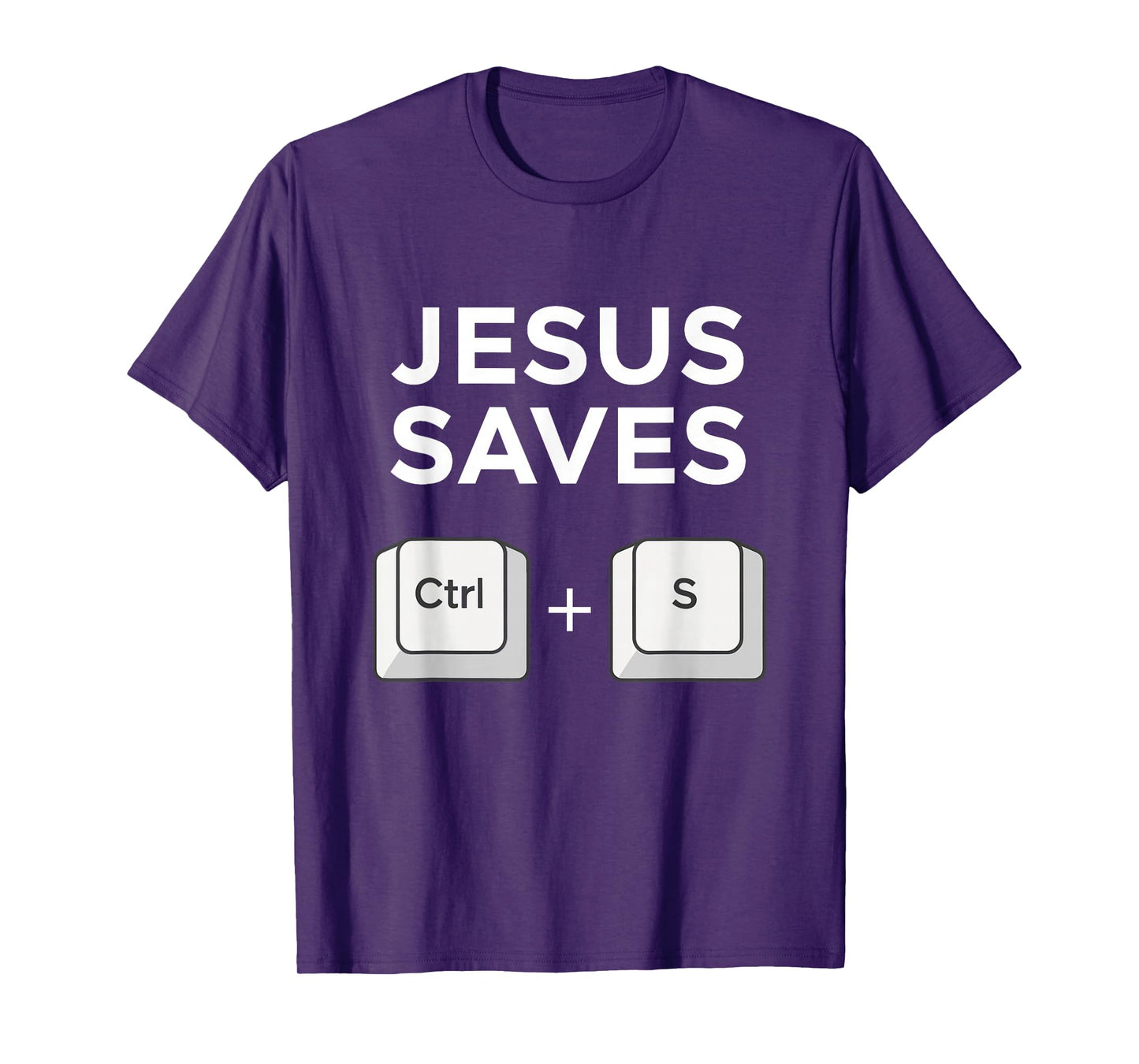 Jesus Saves Ctrl + S Programmer Humor Christian T-Shirt