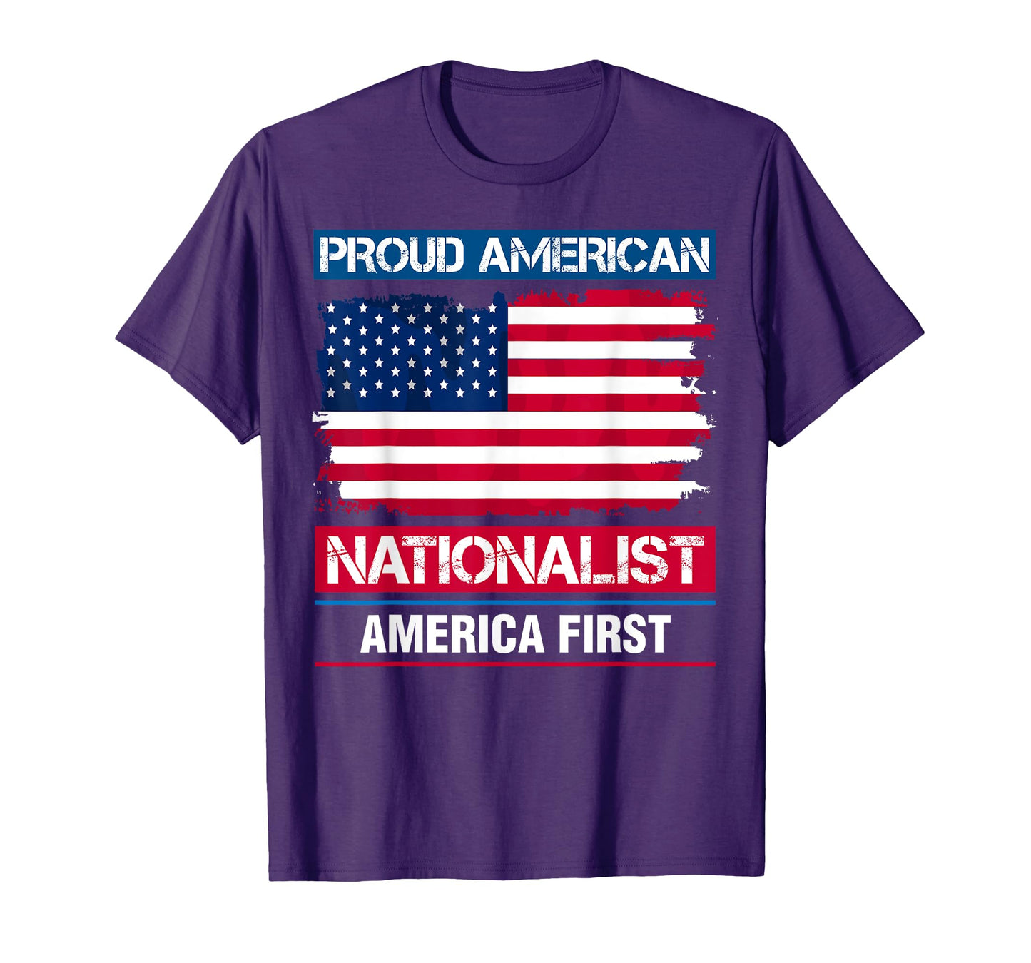 American Nationalist America First Proud USA Flag T-Shirt for Women Men