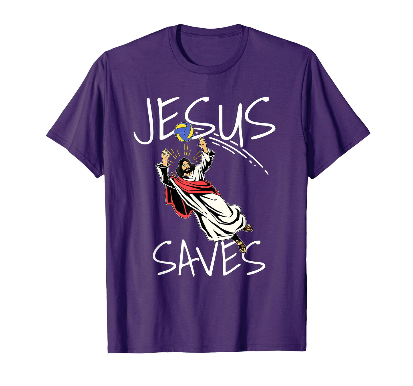Funny Jesus Saves Volleyball Gift Volleyball Team T-Shirt
