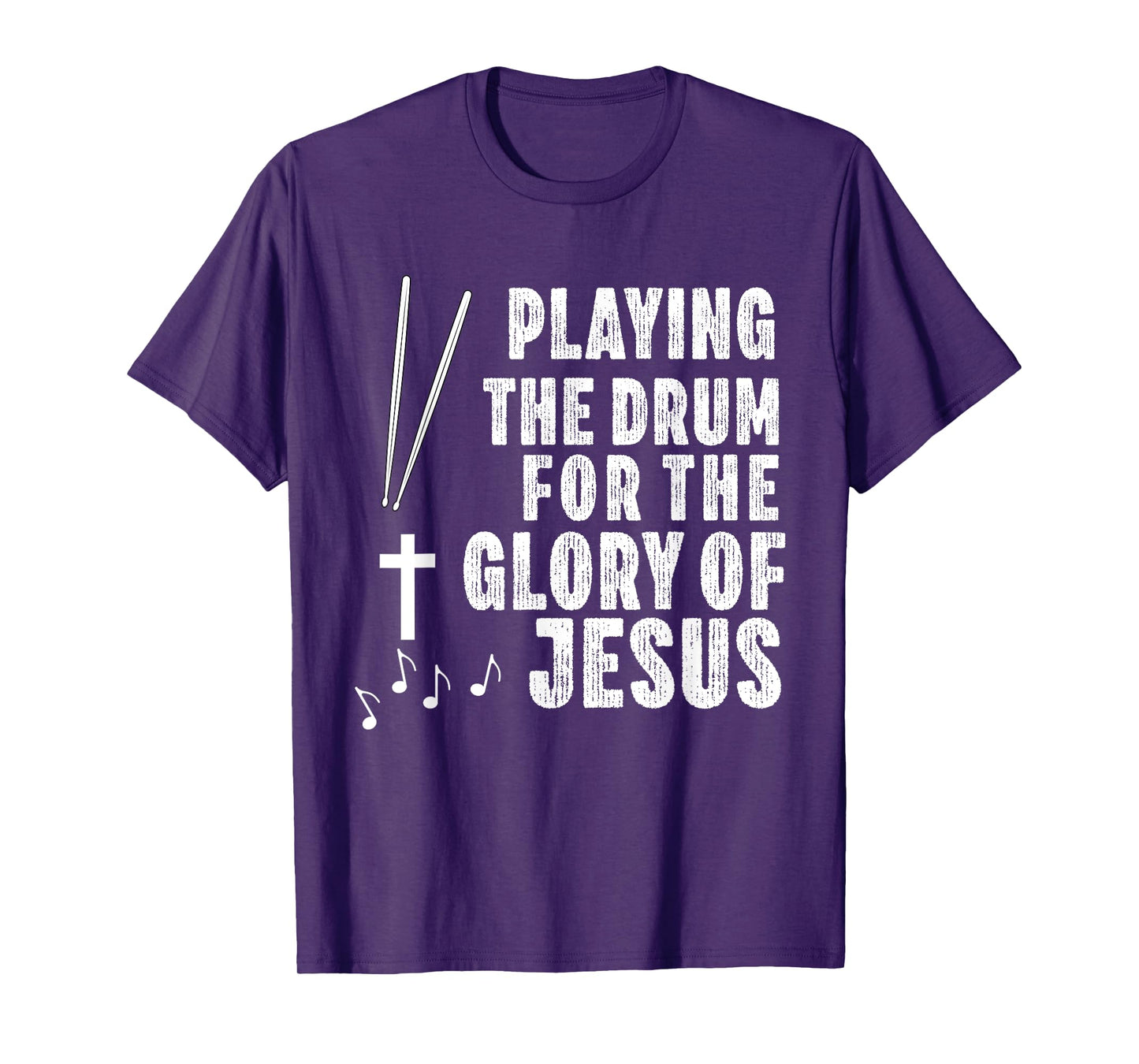 Christian Drummer Drum Player Stick Men Jesus Worship Music T-Shirt