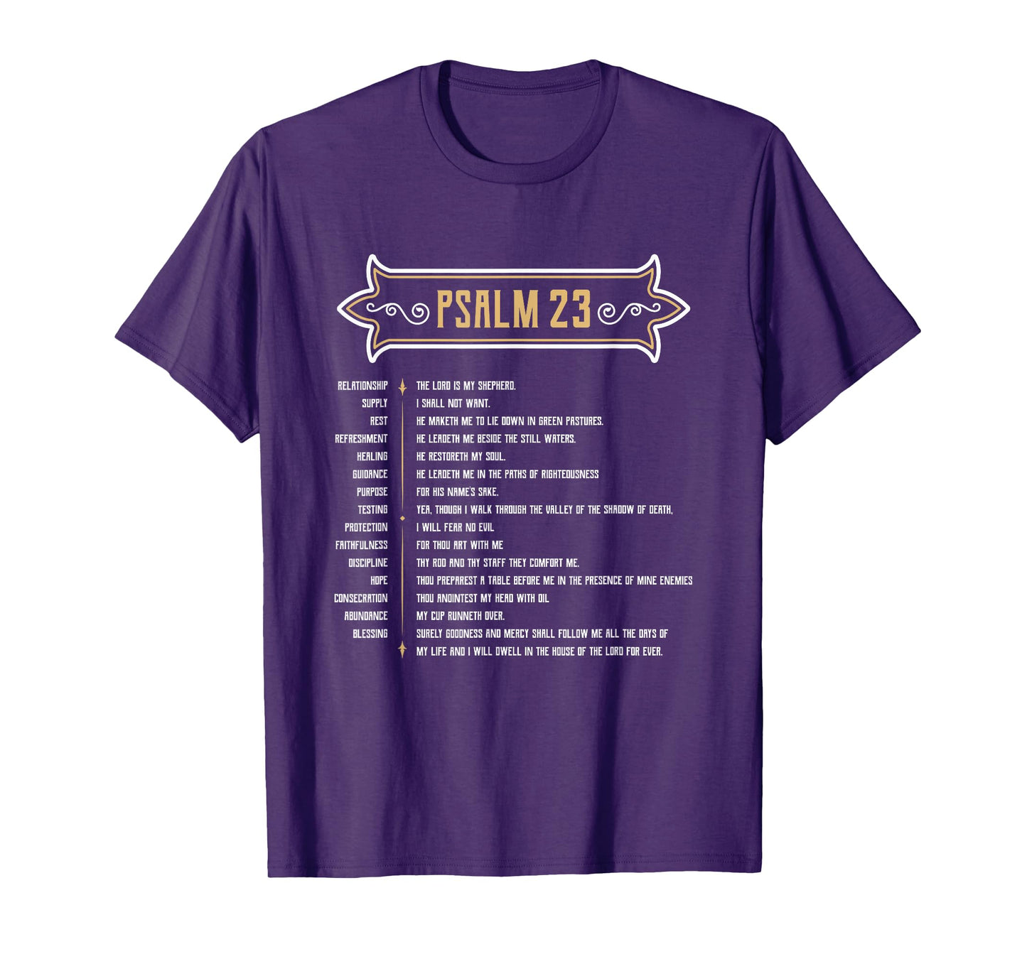 Psalm 23 LORD is my Shepherd T-Shirt