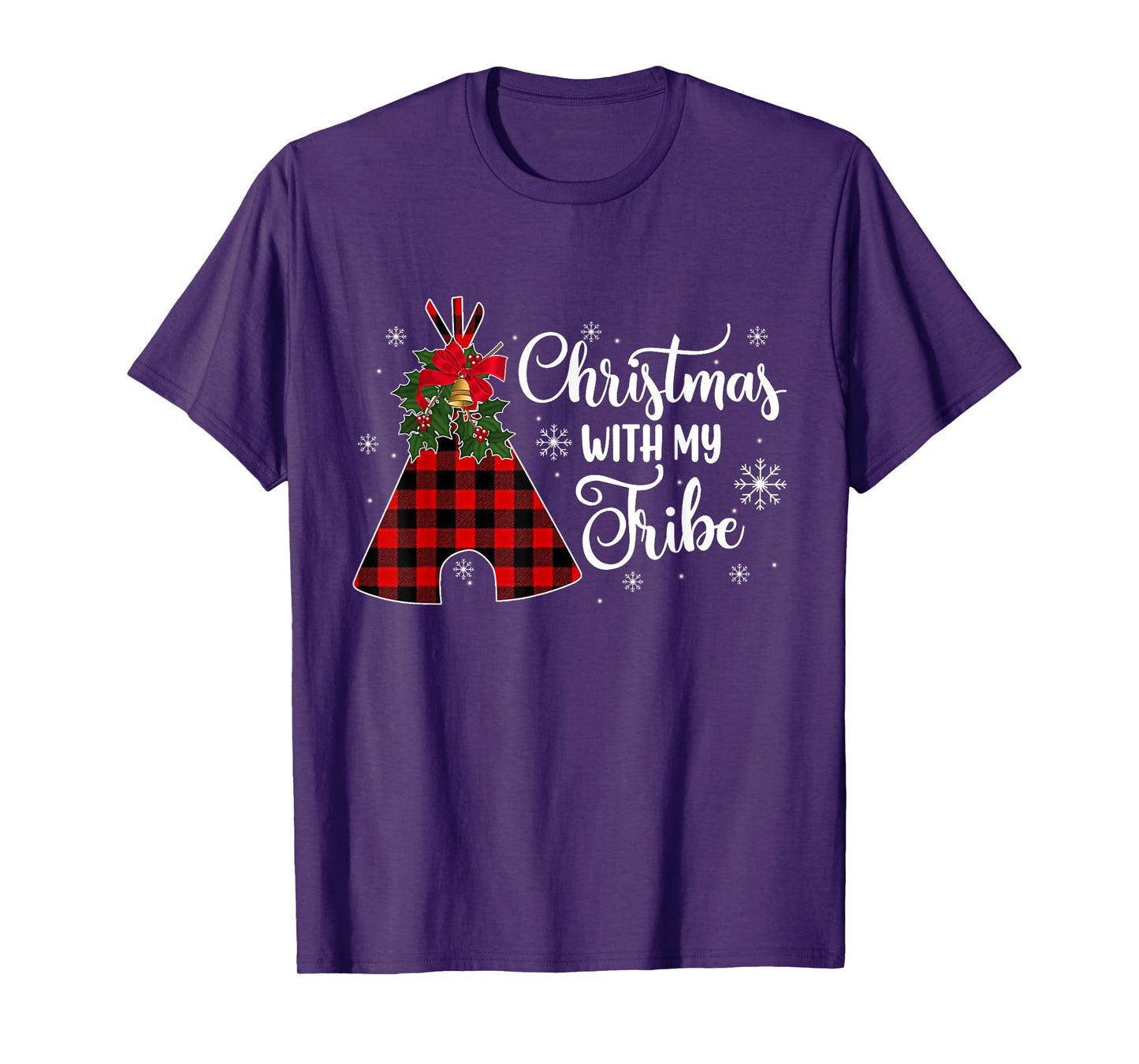 Christmas Party With My Tribe Buffalo Plaid Family Pajama T-Shirt