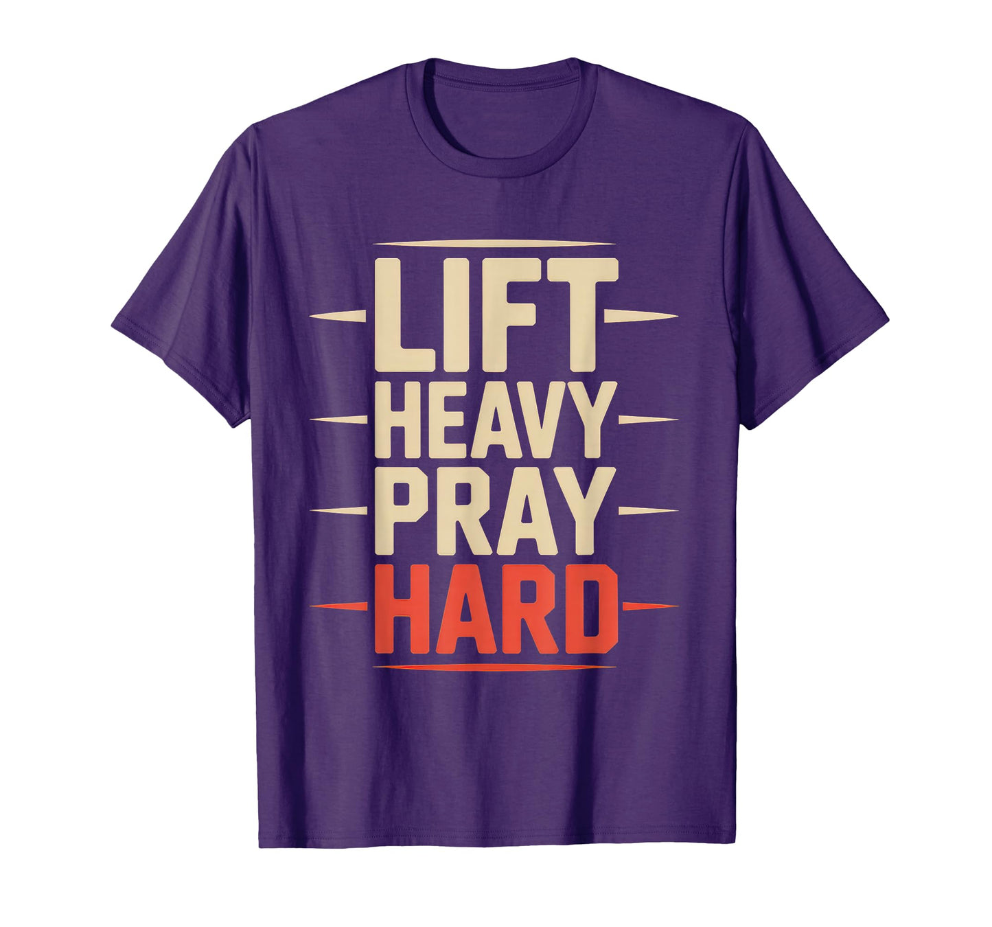 Lift Heavy Pray Hard Tshirt Gym Christian Gift Jesus Faith T-Shirt