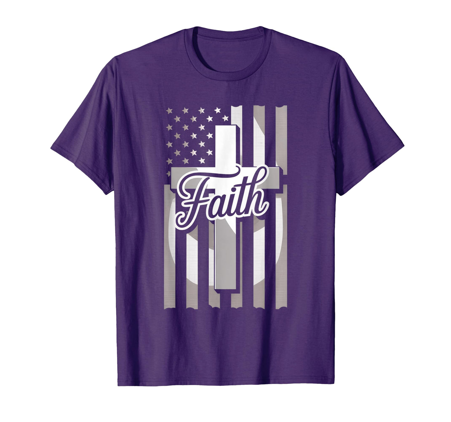Fife Life American Flag Vintage Faith Christian God Jesus T-Shirt