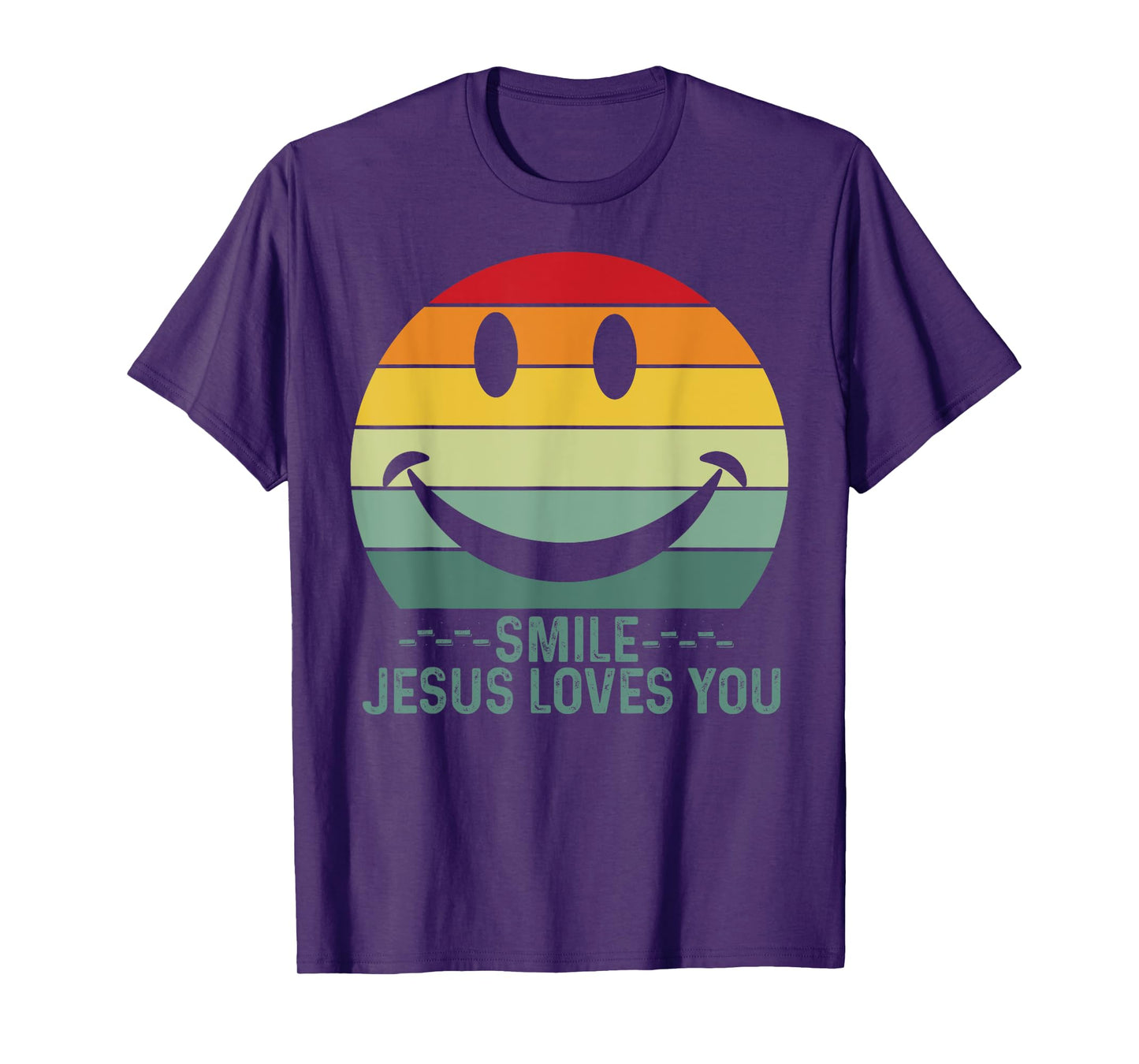 Inspirational Smile Jesus Loves You Religious graphic T-Shirt