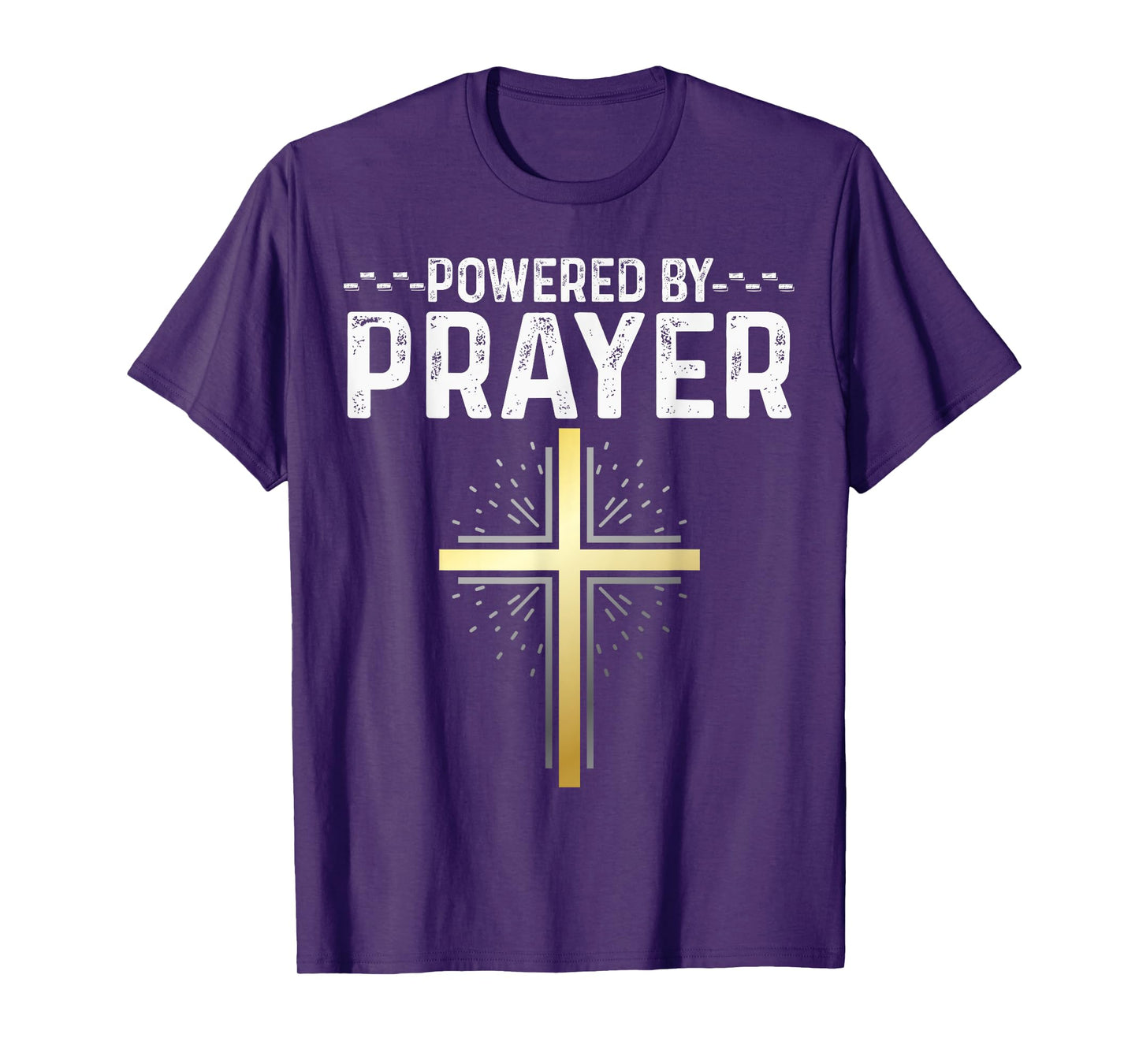 Powered By Prayer Christian Cross Religious graphic T-Shirt