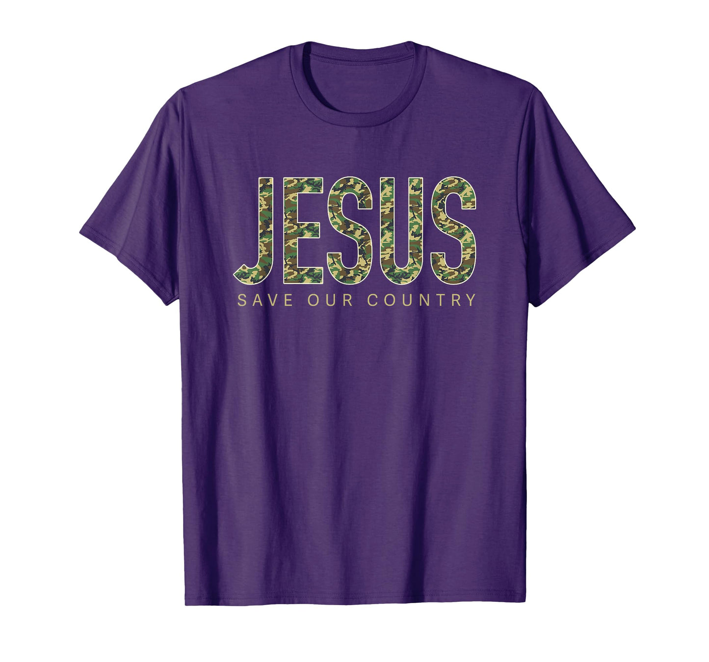 Jesus Save Our Country USA Christian Patriotic Camo T-Shirt