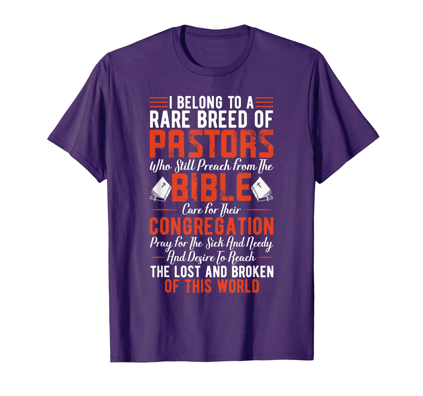 I Belong To A Rare Breed Of Pastors Minister Clergy Pastor T-Shirt