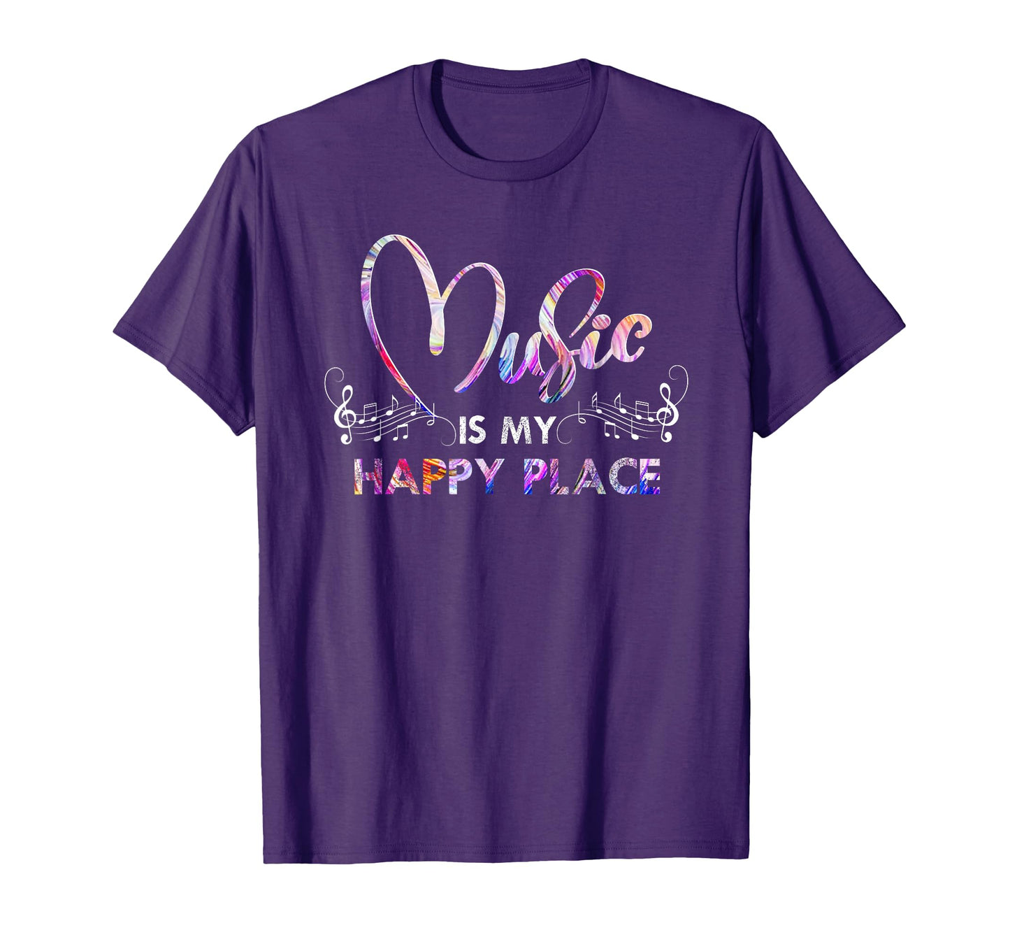 Music Is My Happy Place Inspiring Music Novelty Gifts T-Shirt